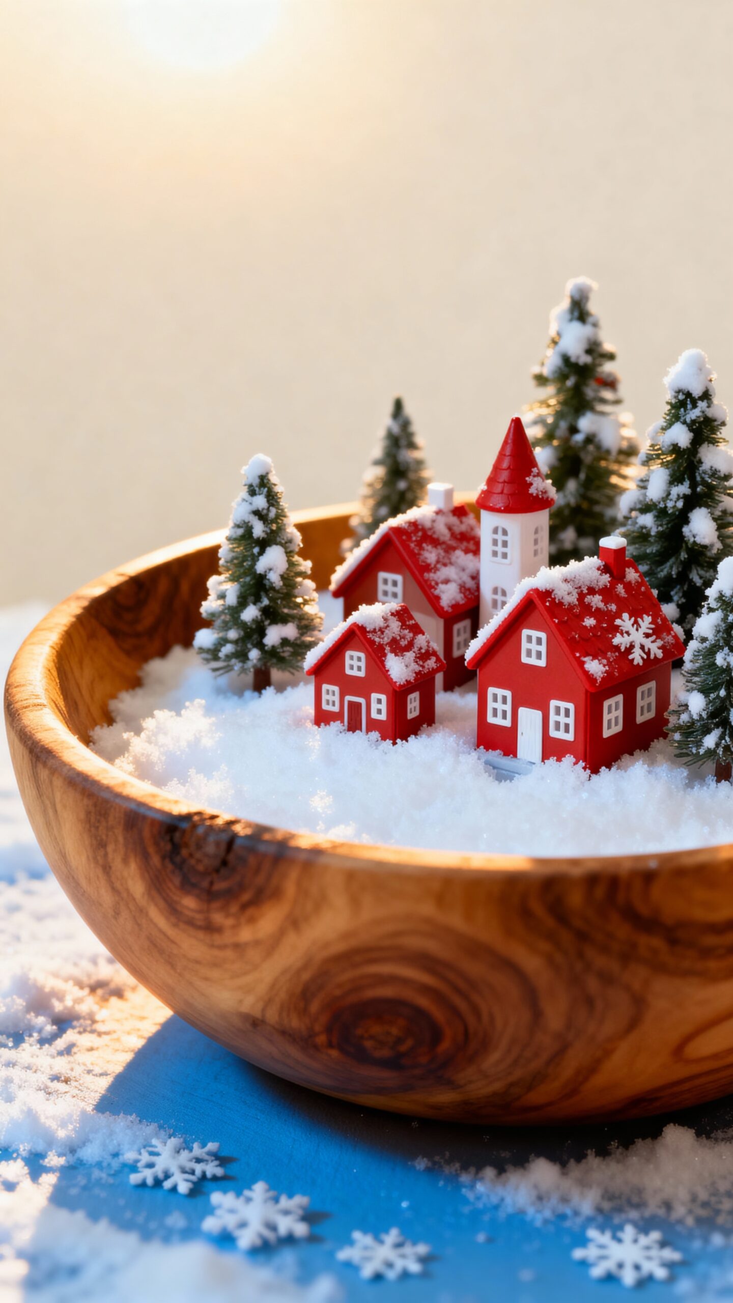 enchanting miniature winter village scene