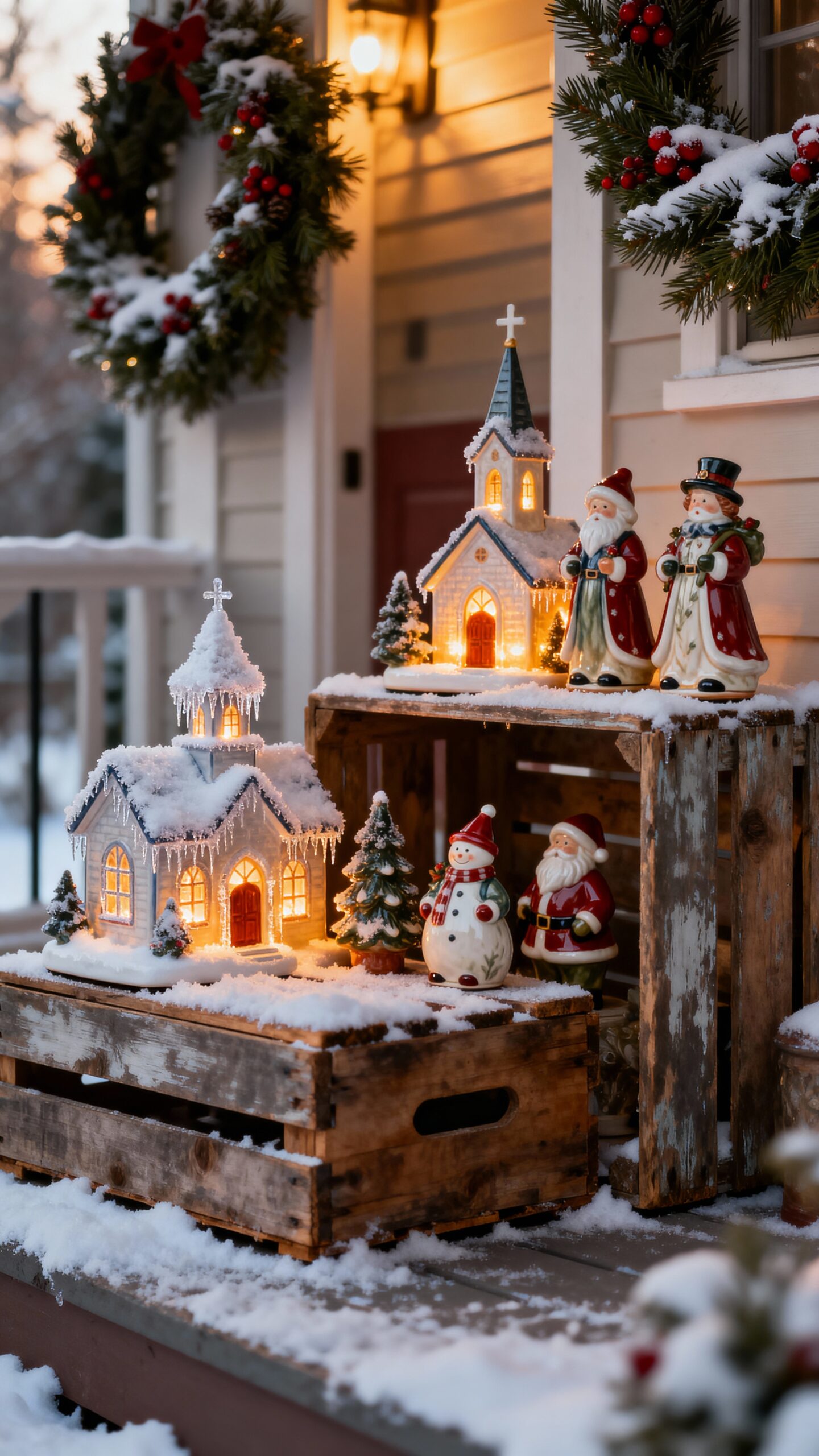 enchanting miniature winter village scenes