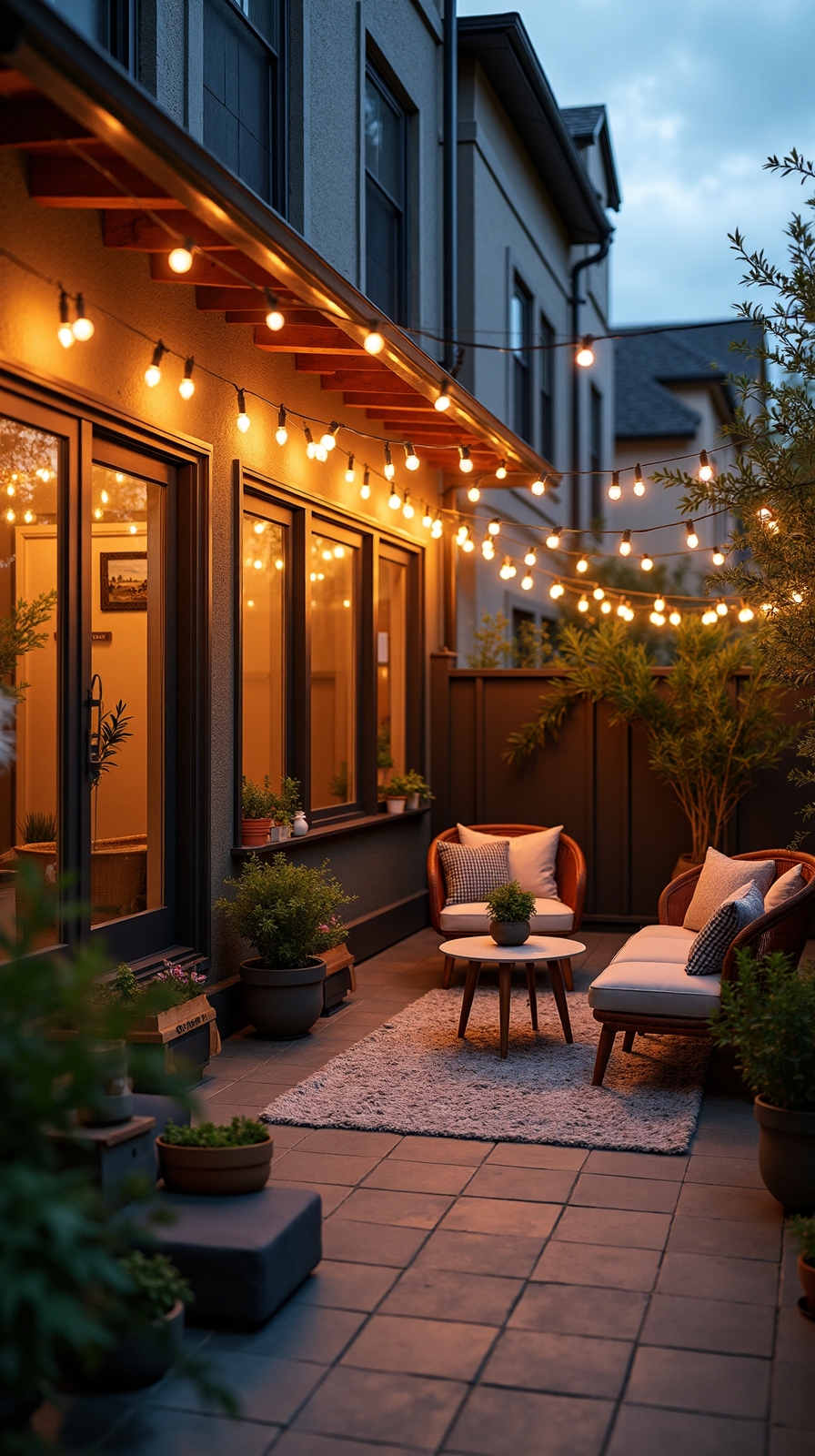 enchanting outdoor evening ambiance lighting