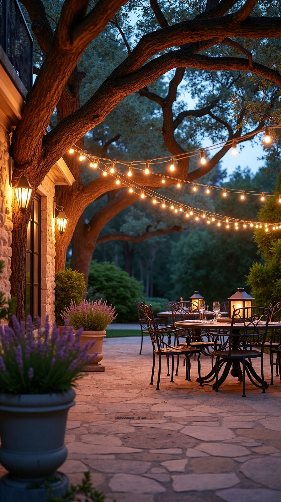 enchanting overhead canopy lighting