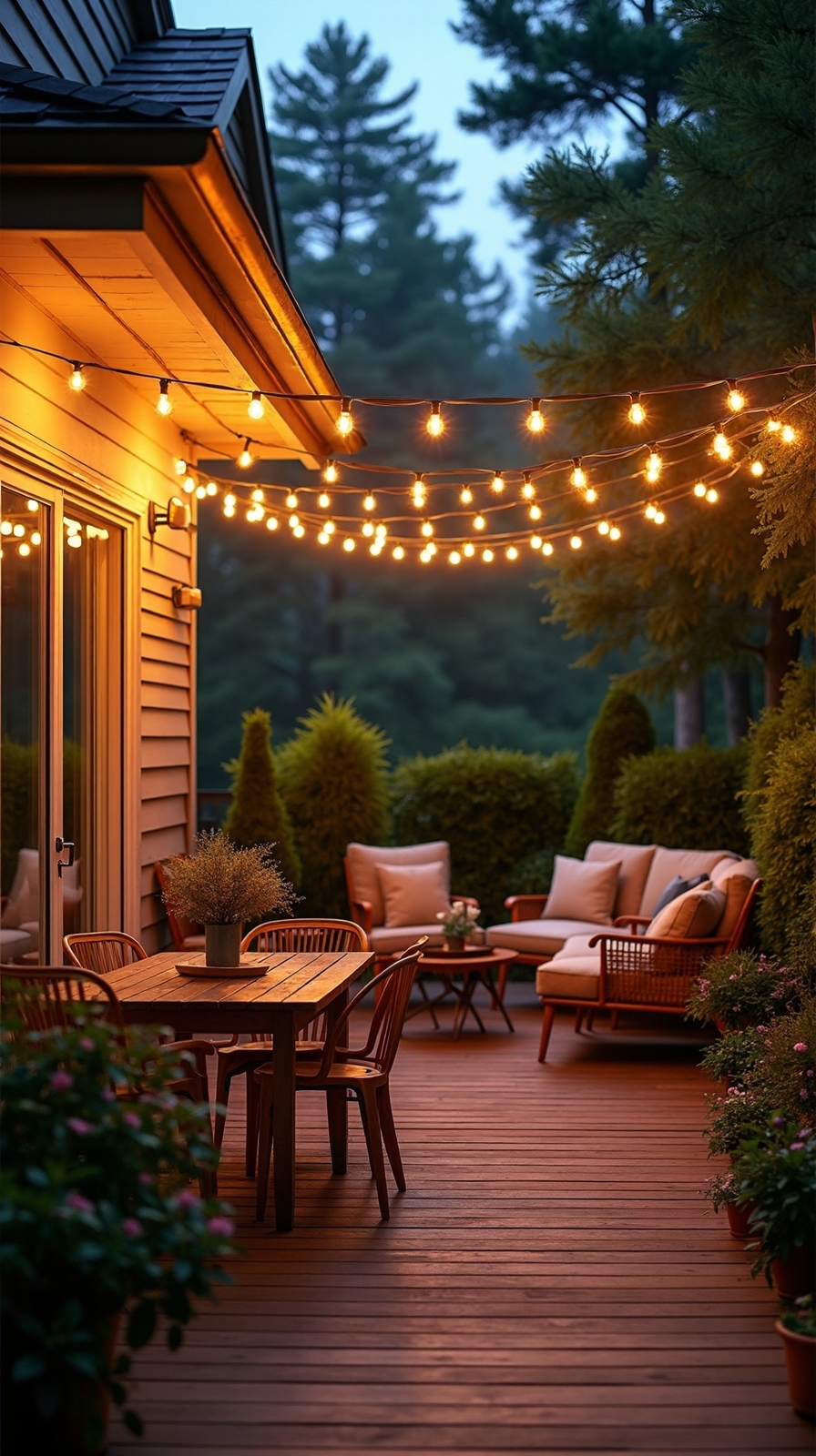 enchanting overhead lighting ambiance retreat