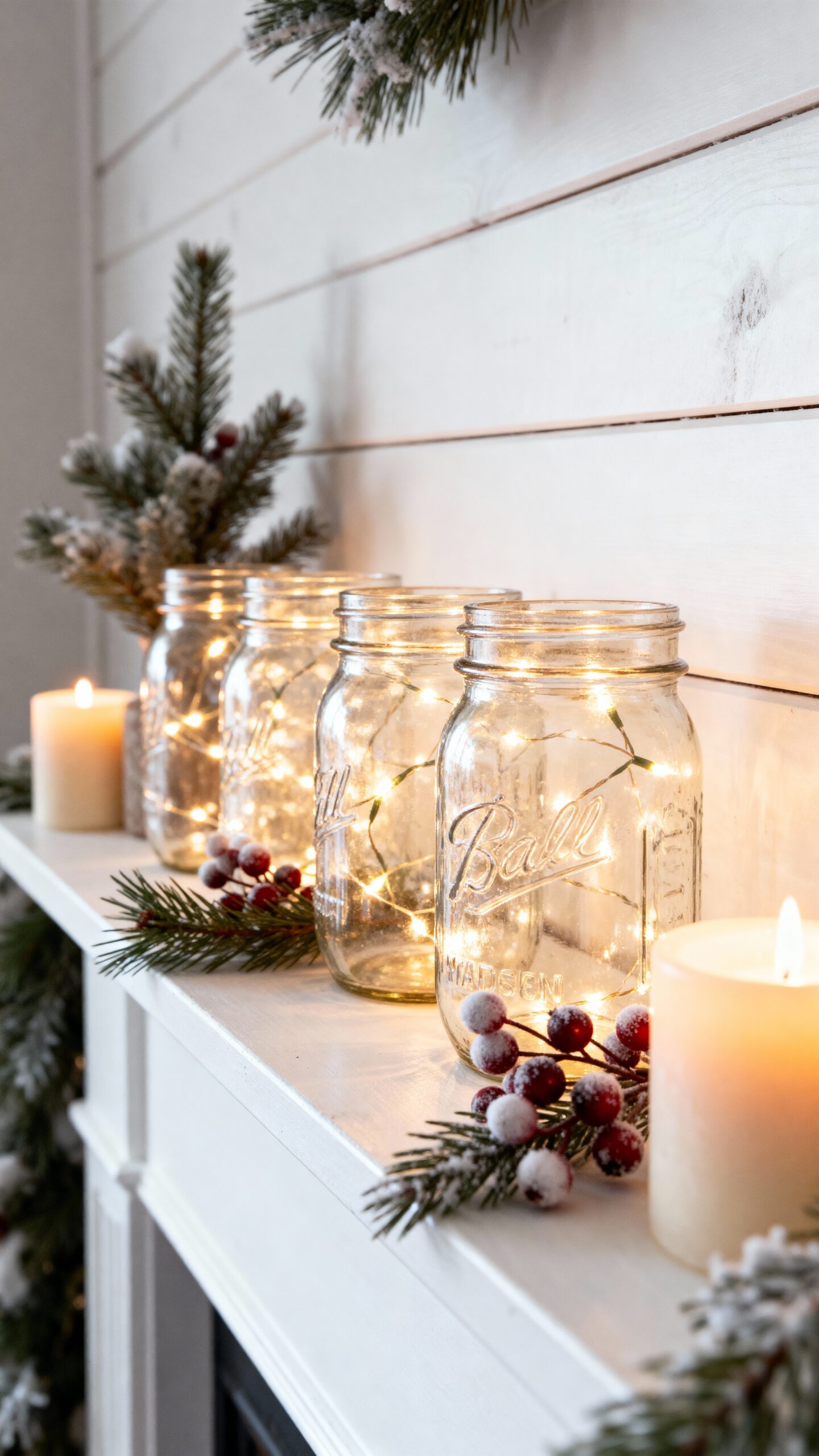 enchanting winter mantle decor