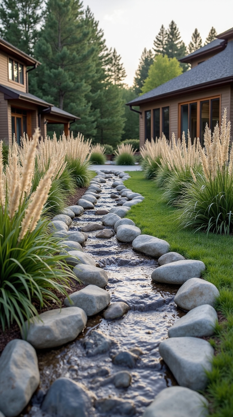 enhancing outdoor drainage with beauty