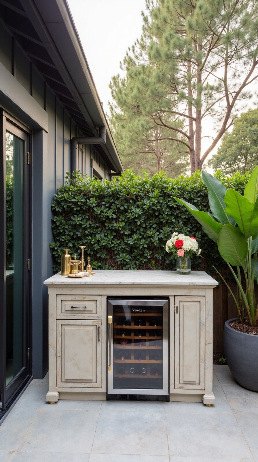 entertain with dedicated outdoor beverage station