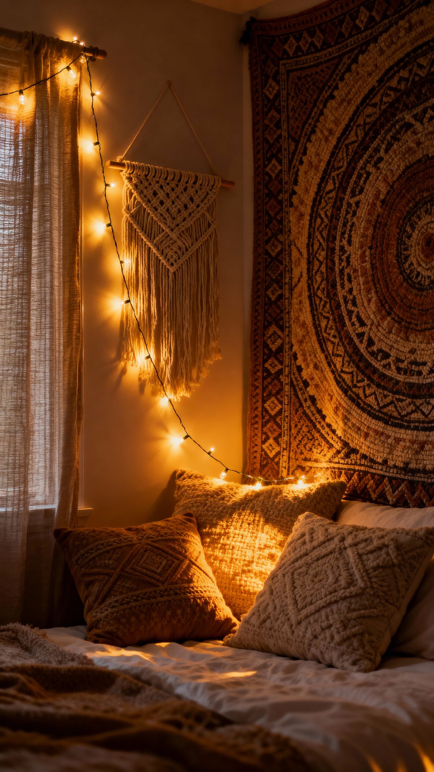ethereal cozy ambient boho lighting