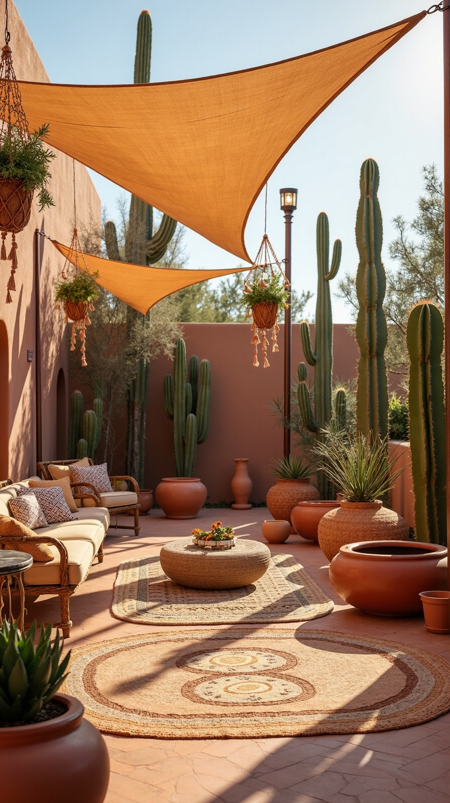 exotic bohemian desert retreat shade sails