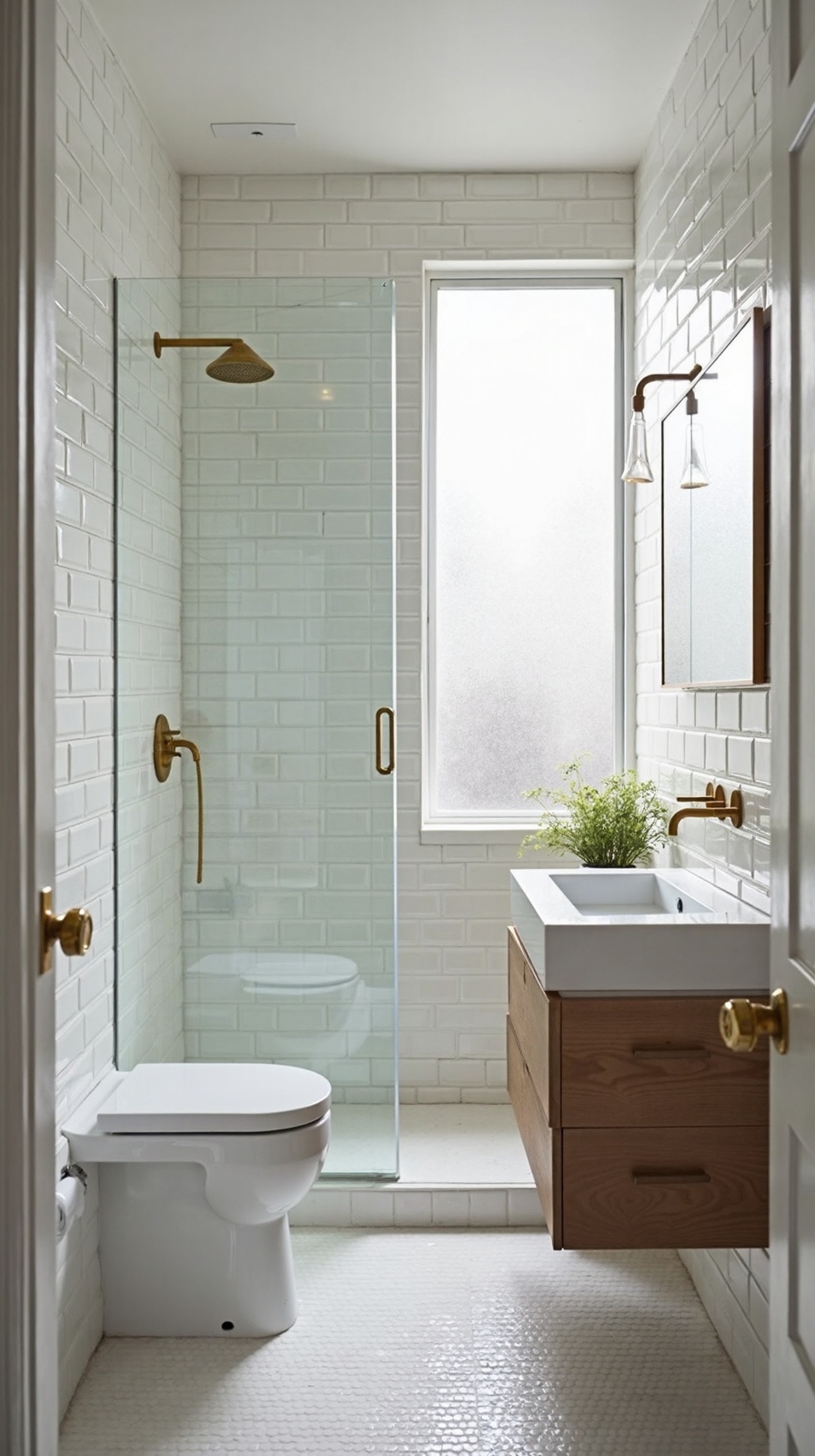 expansive continuous uninterrupted seamless bathroom sanctuary