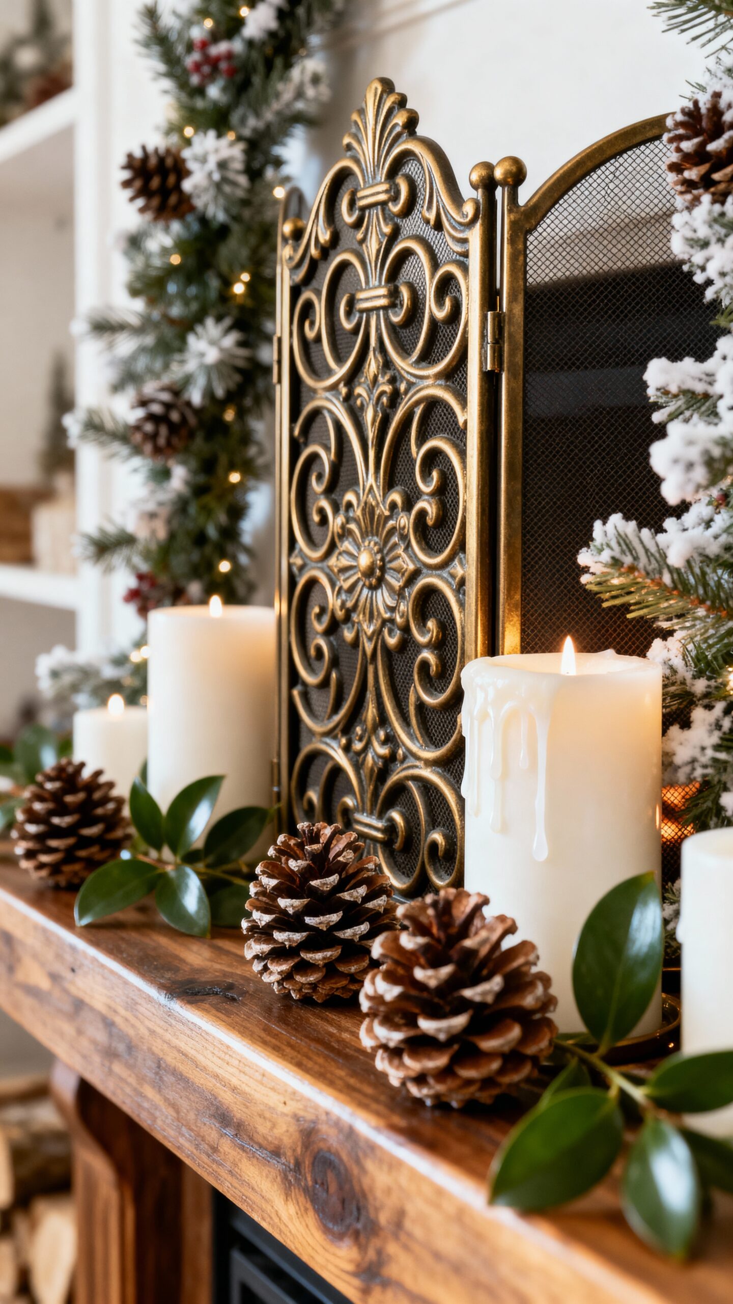 fireplace styling creates cozy ambiance