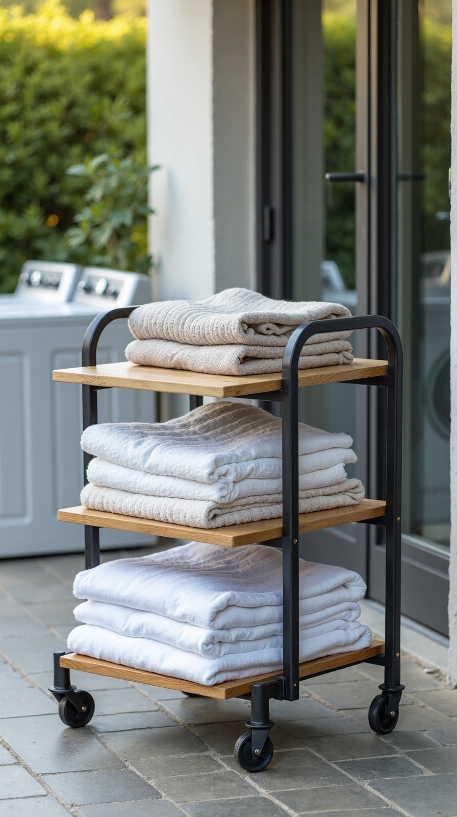 flexible adaptable versatile outdoor laundry cart