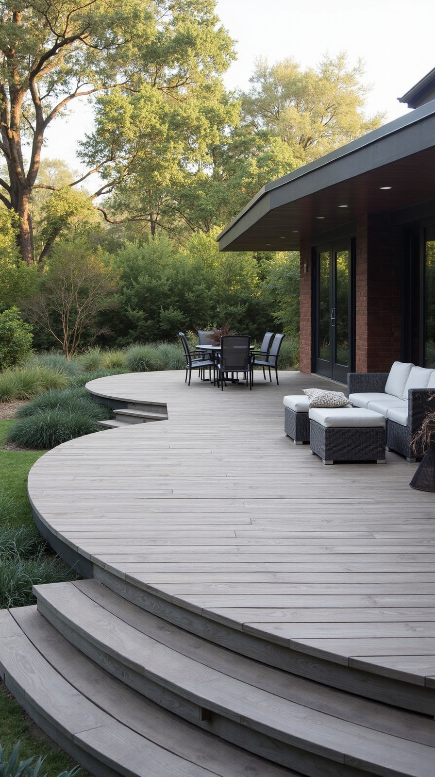 flexible curved low maintenance composite decking