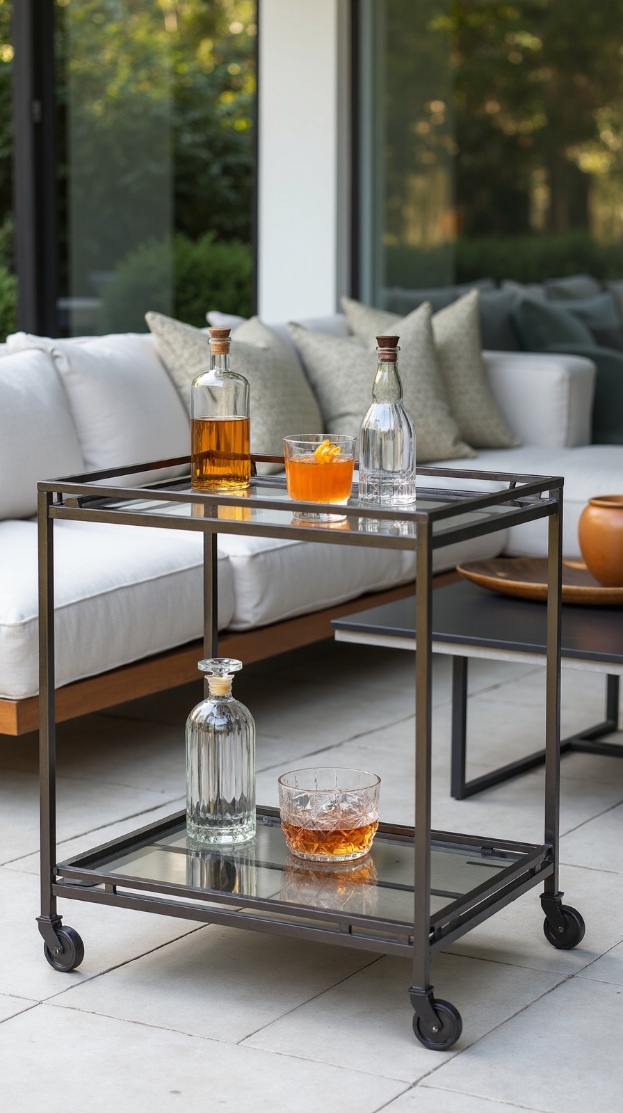 flexible durable versatile mobile bar cart