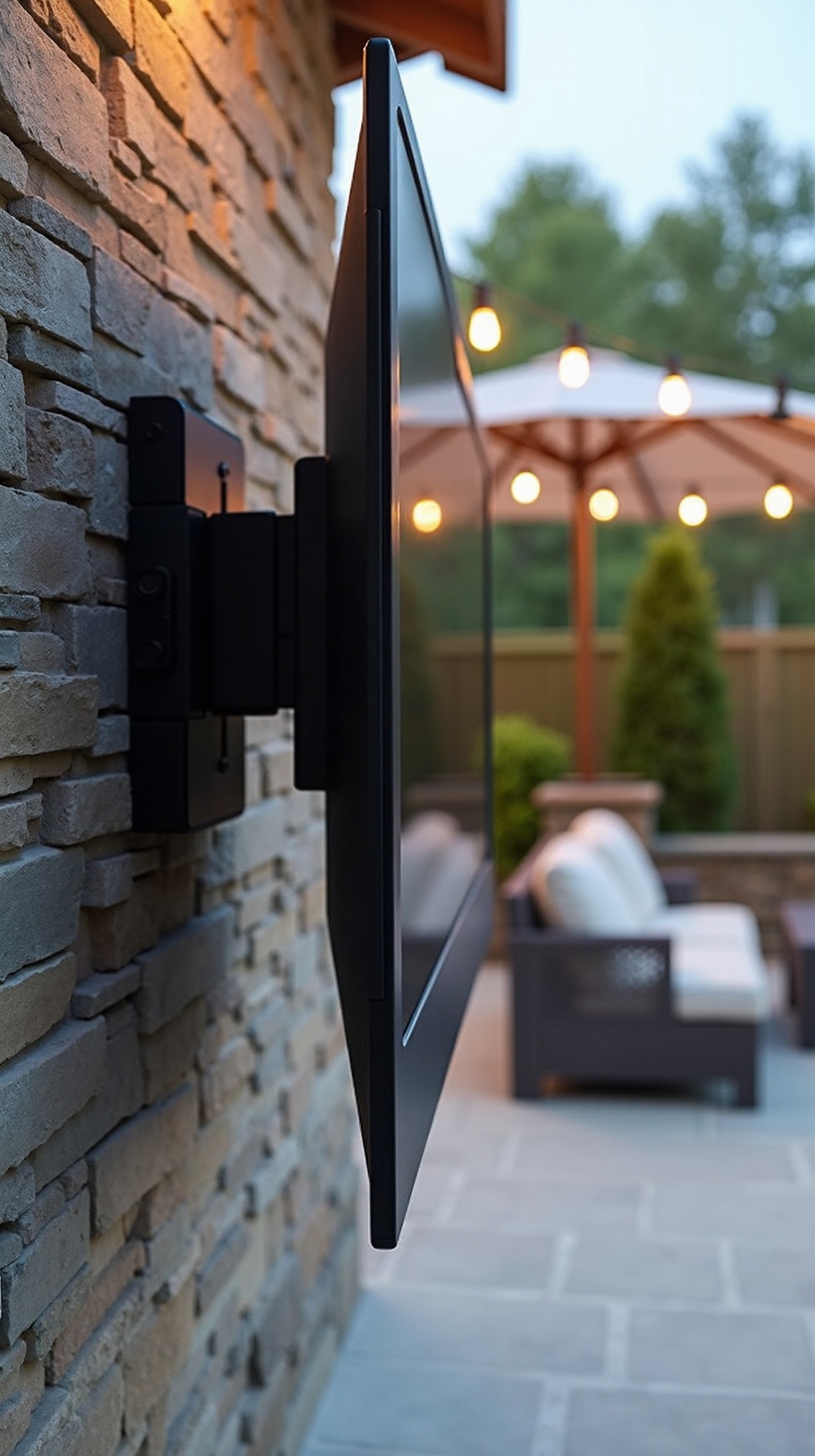 flexible outdoor entertainment viewing angles