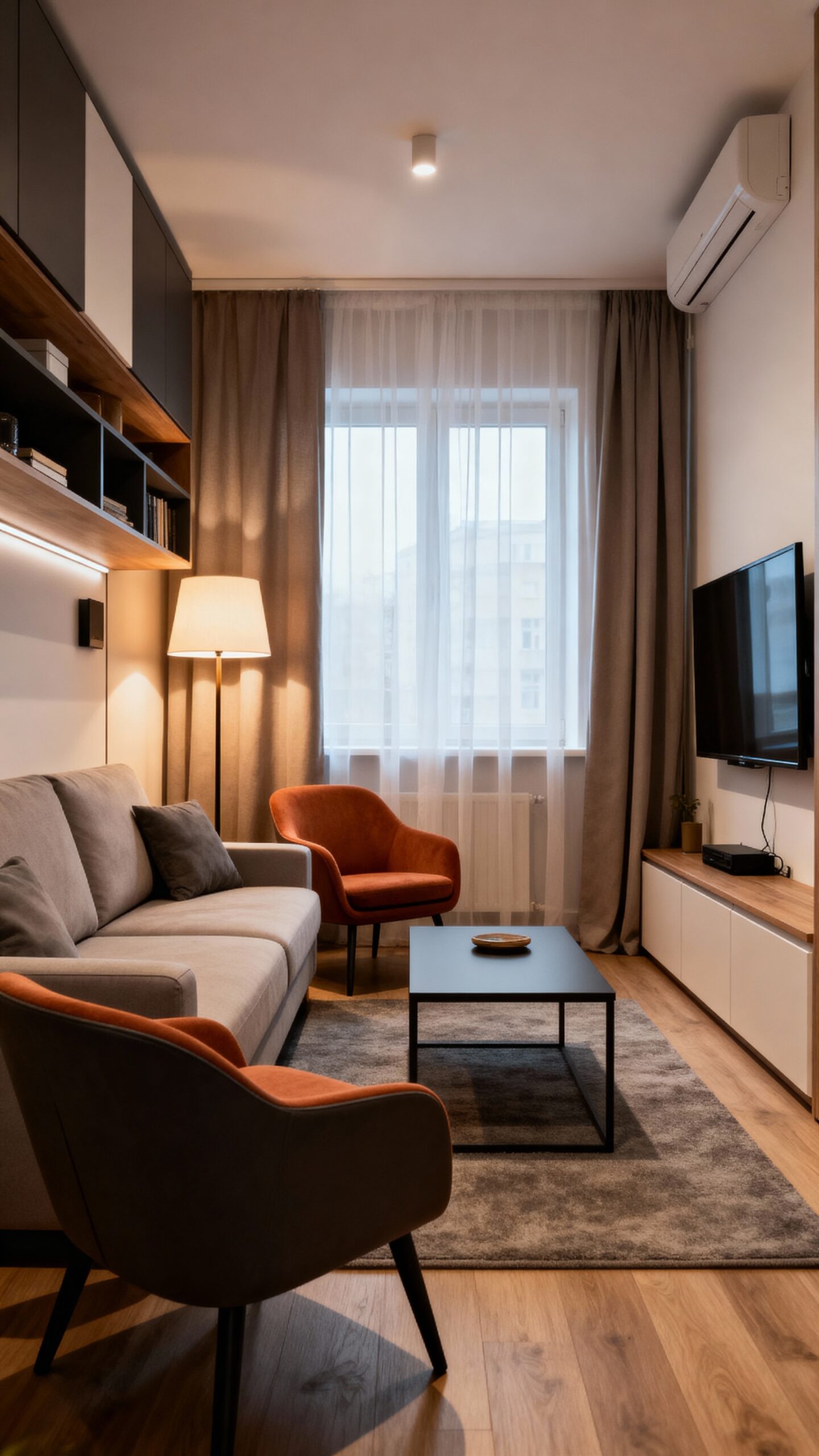 flexible seating with loveseat and chairs