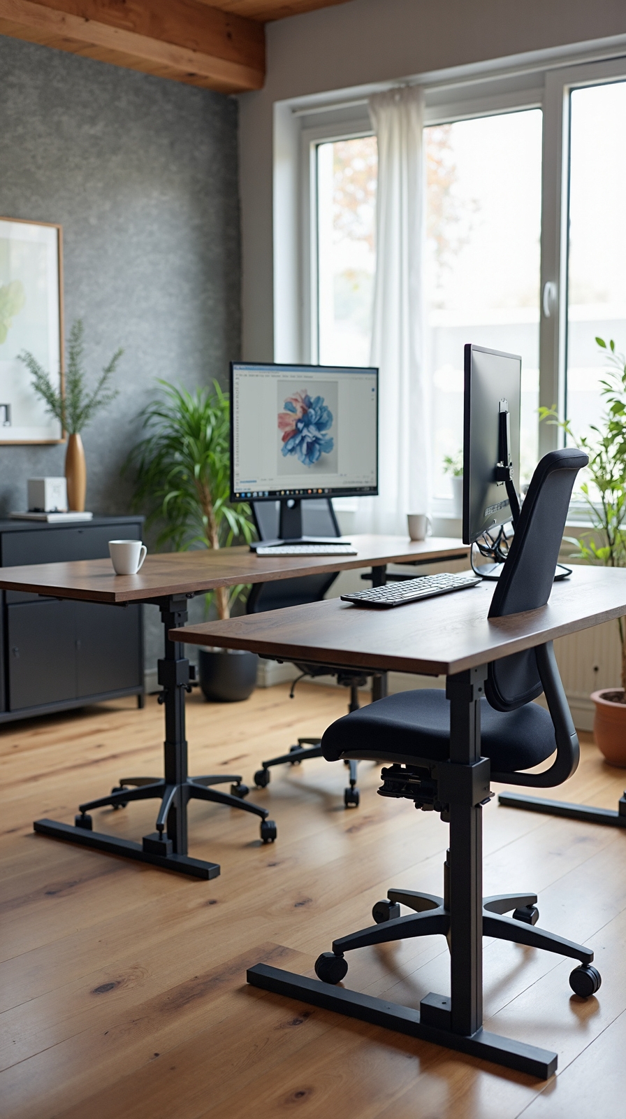 flexible standing desk workstations for partners