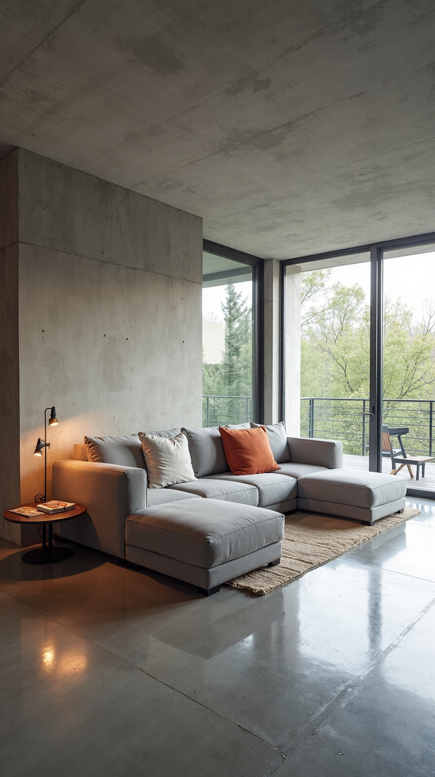 floating island modular couch open layout