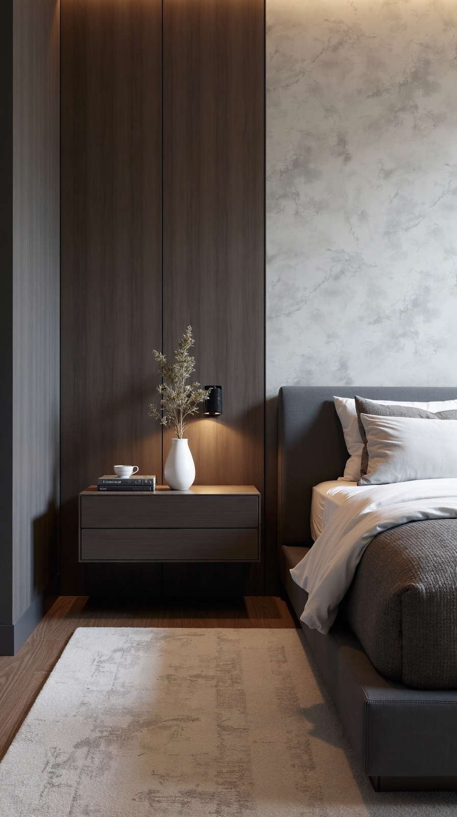 floating nightstands maximize bedroom space
