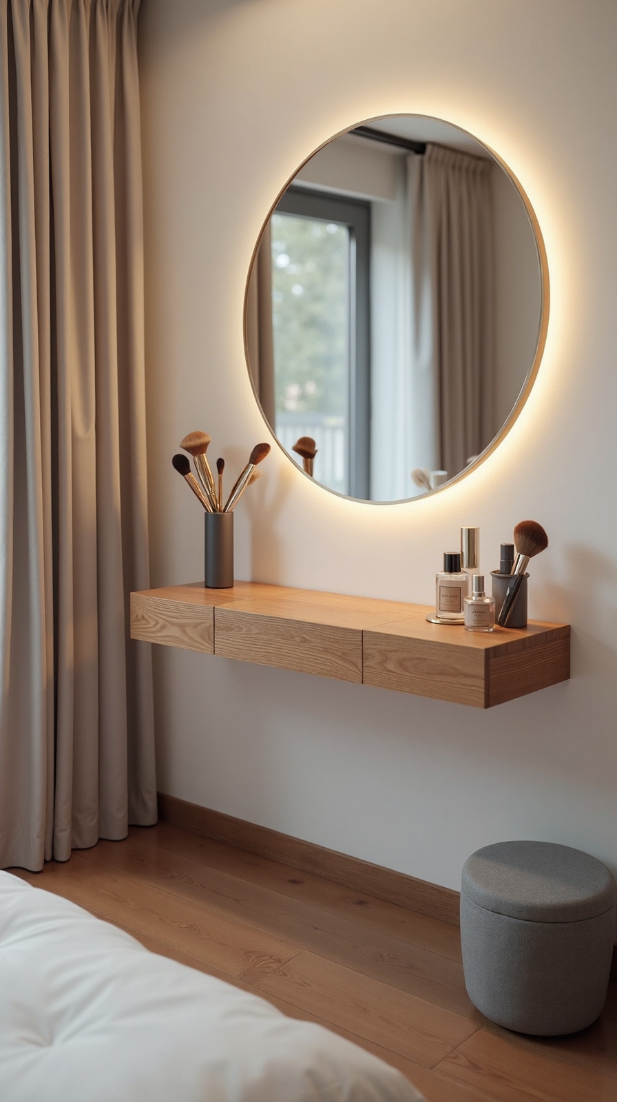 floating wall mounted minimalist space saving