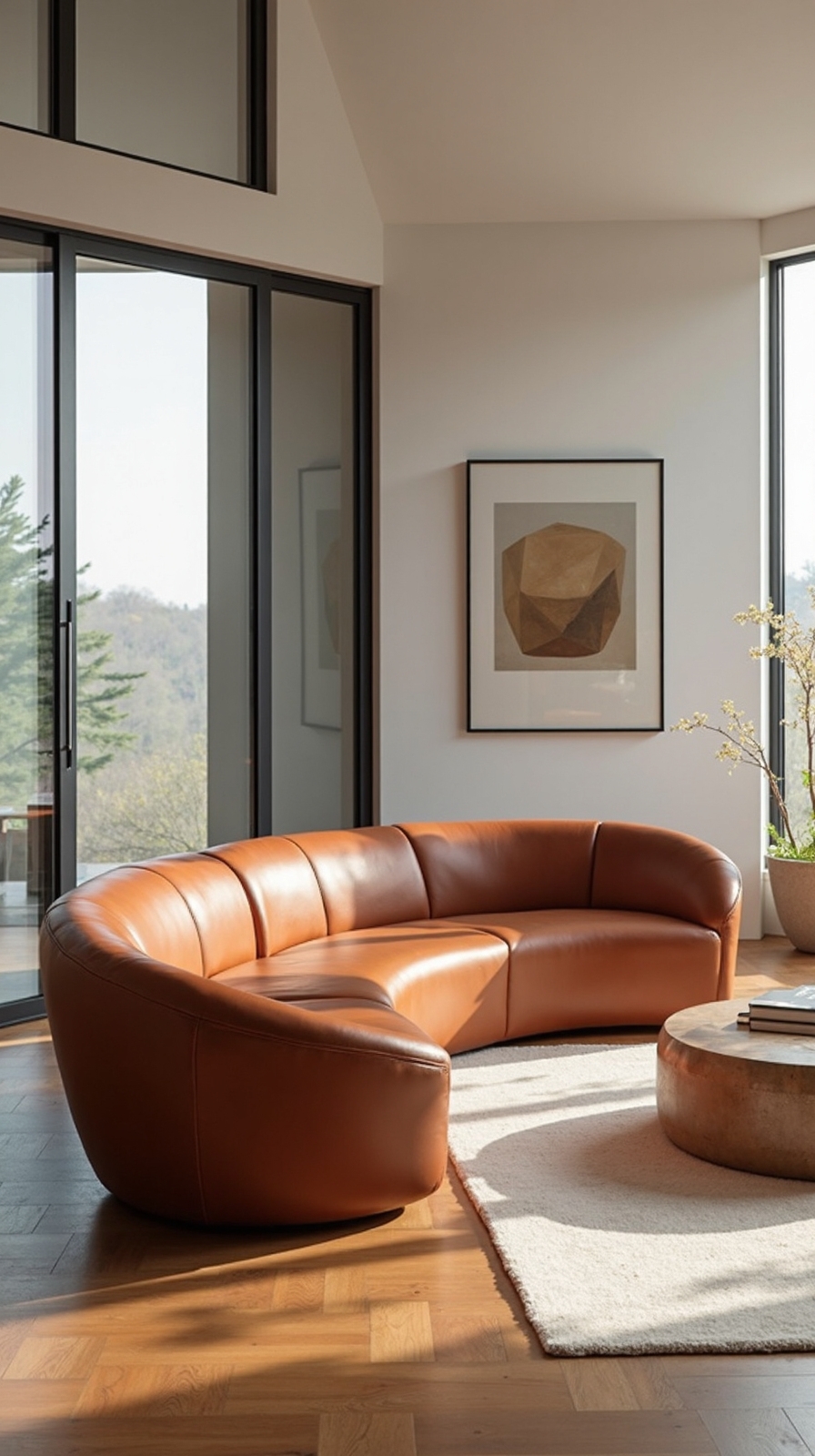 flowing organic modern living room