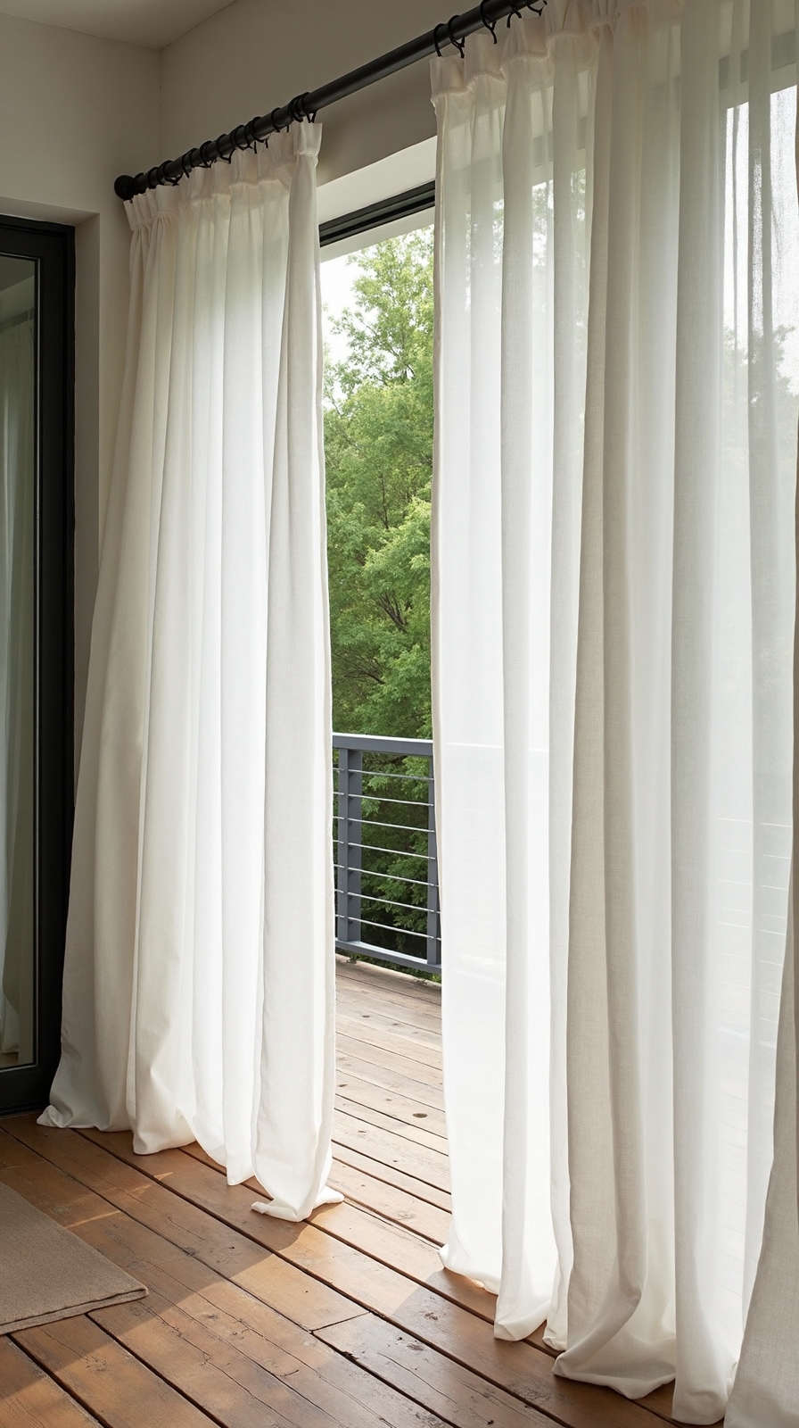 flowing outdoor fabric curtain elegance