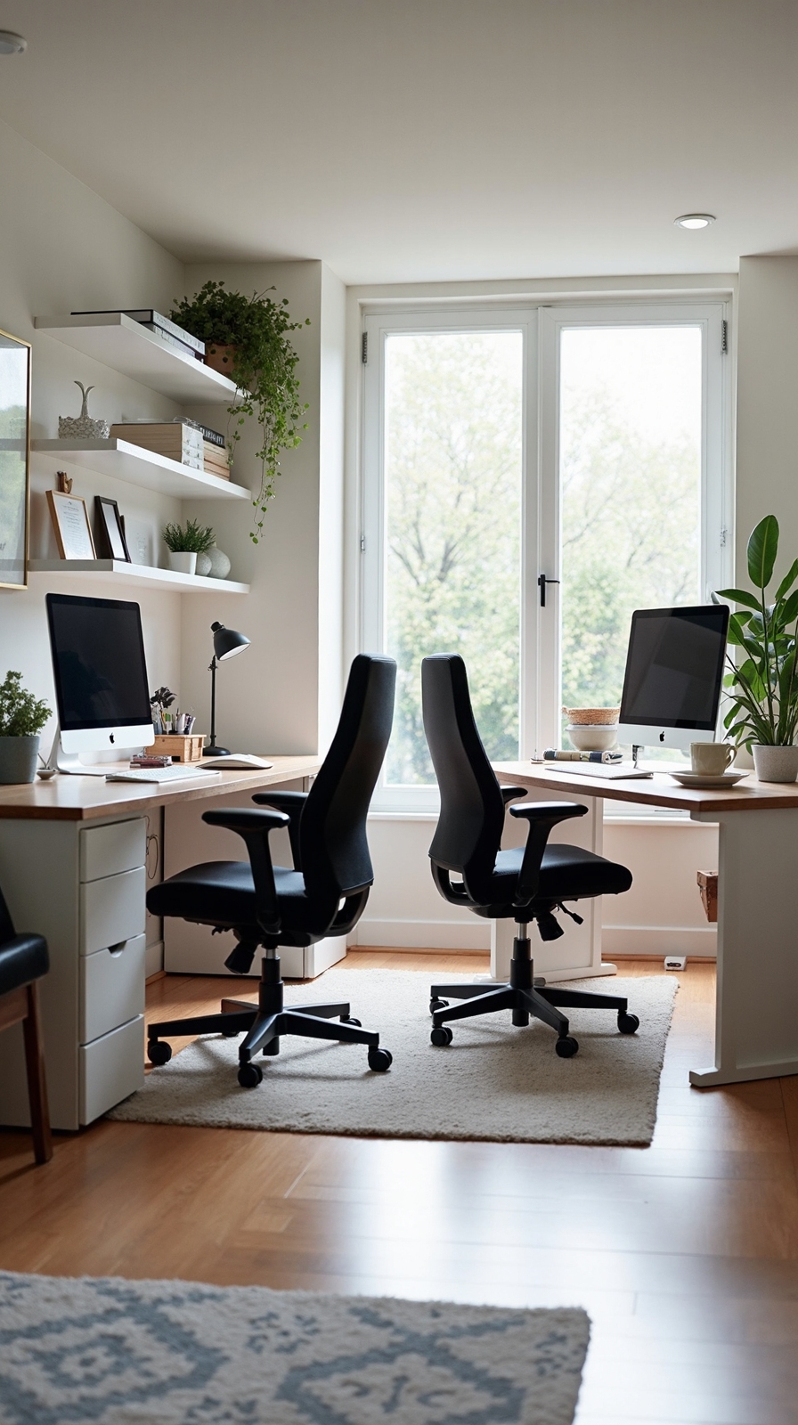 focused balanced efficient organized home office