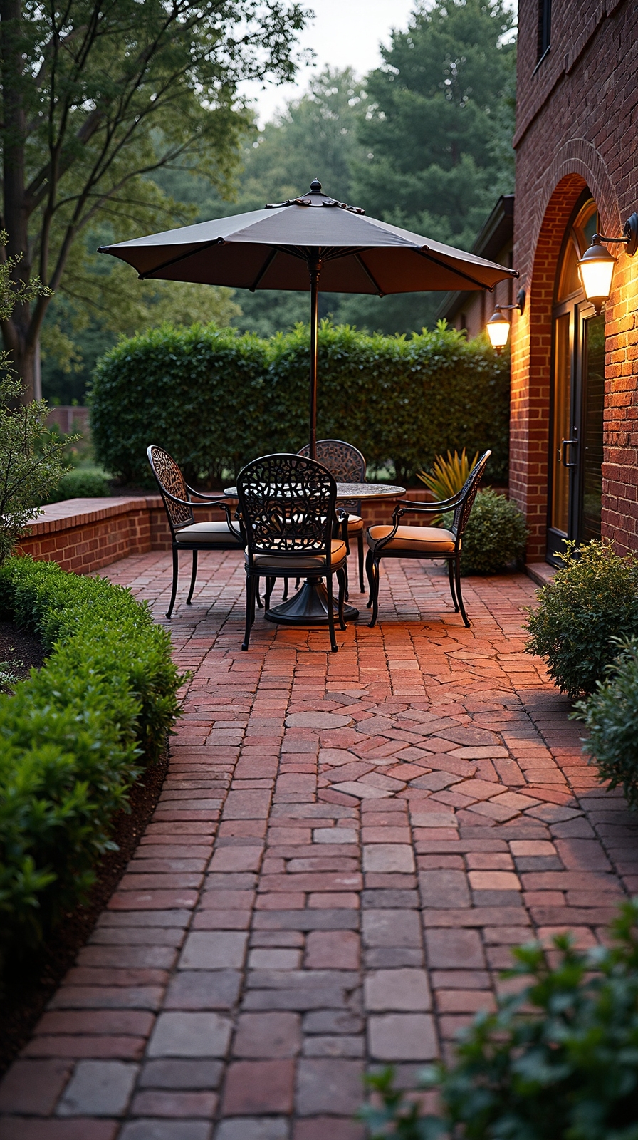 formal sophisticated traditional patio