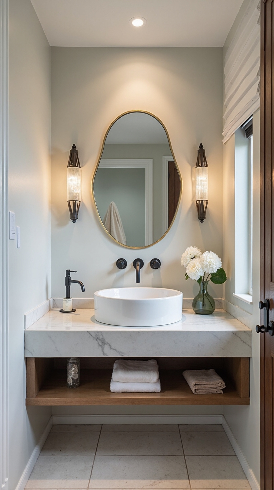 frees floor space customizable vanity