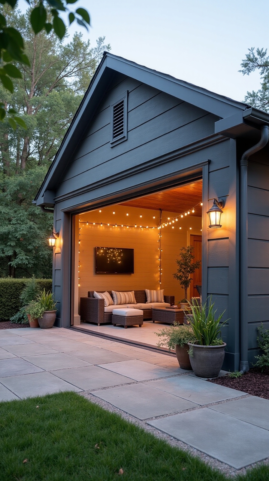 functional garage patio transformation ideas