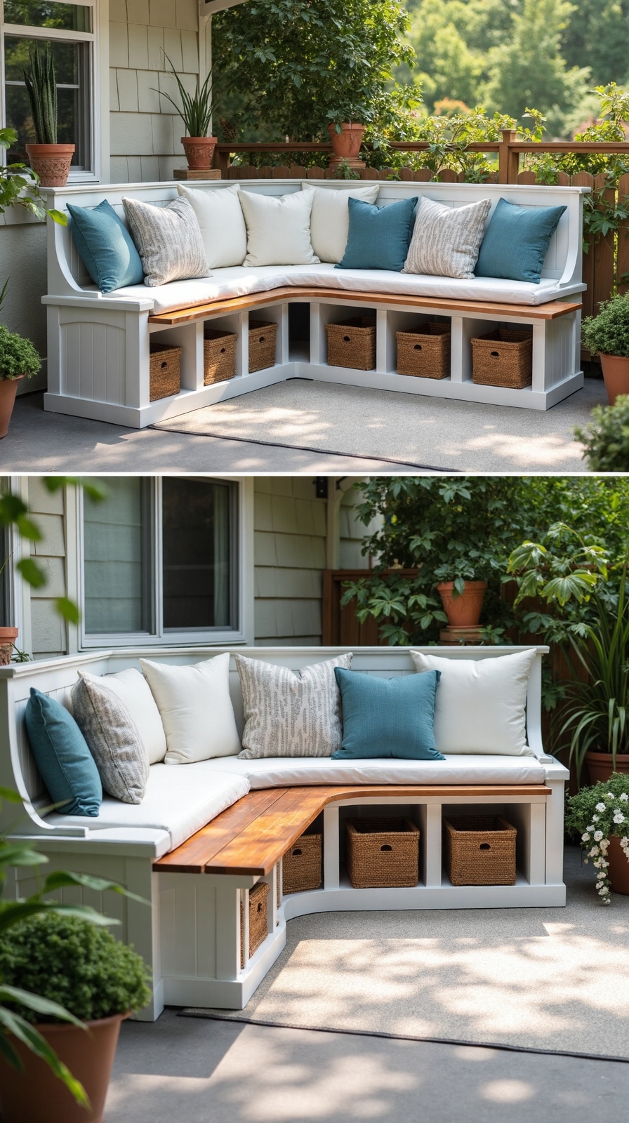 functional outdoor storage bench designs