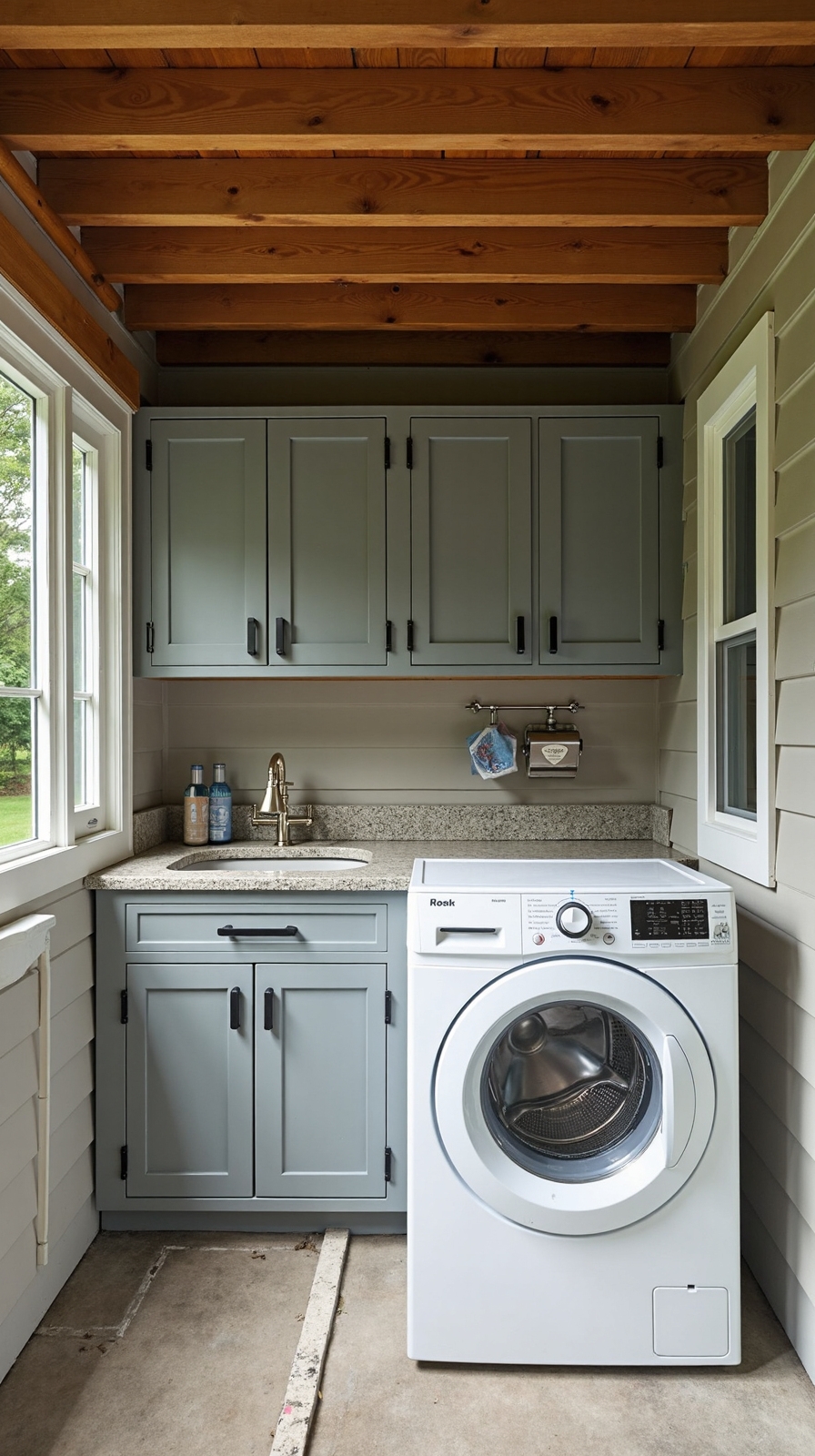 functional weatherproof outdoor laundry space