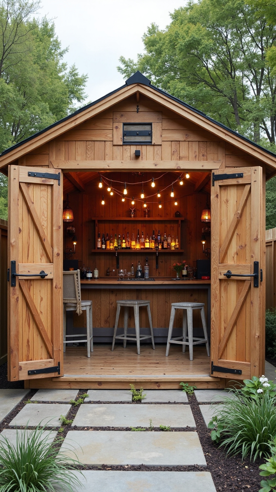 garden shed bar conversion plan