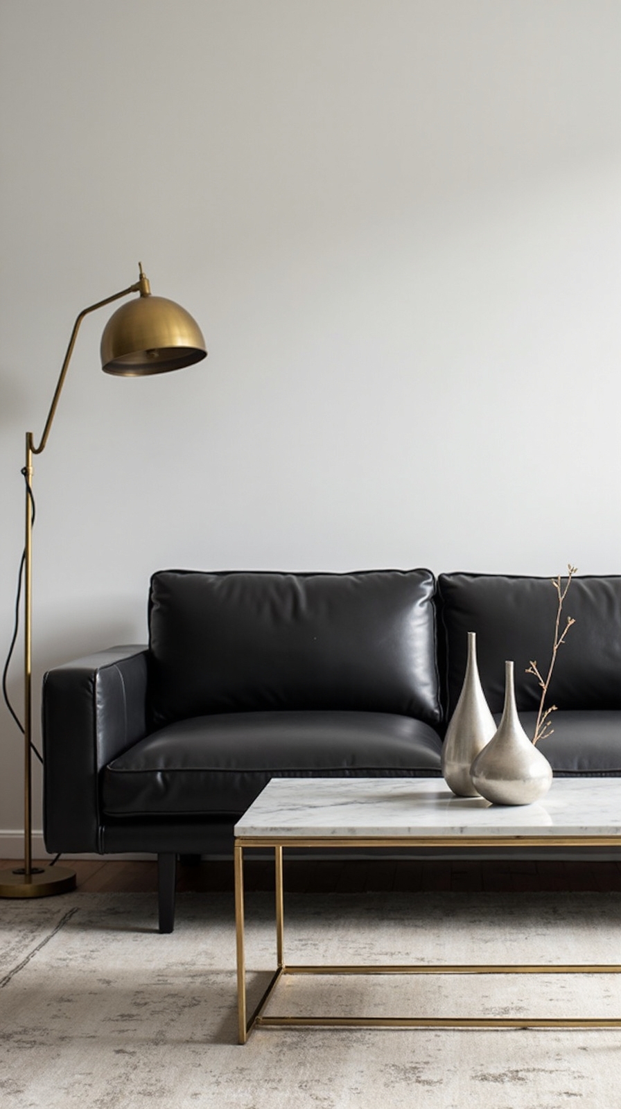 glamorous metallic living room sophistication