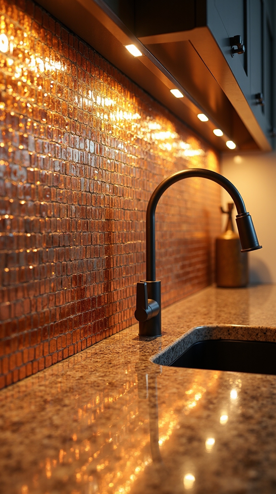 gleaming sophisticated transformative reflective mosaic tiles