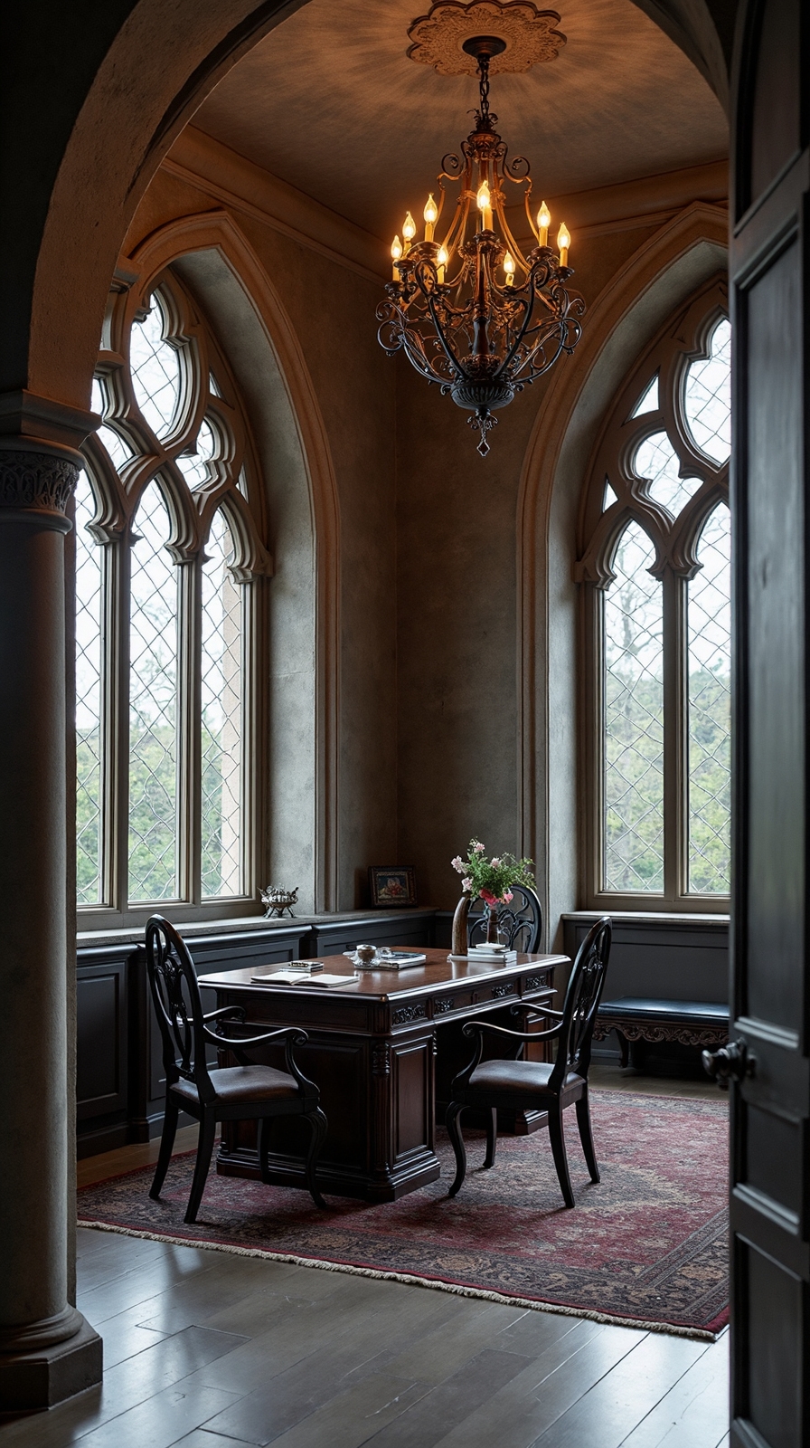 gothic inspired home office decor