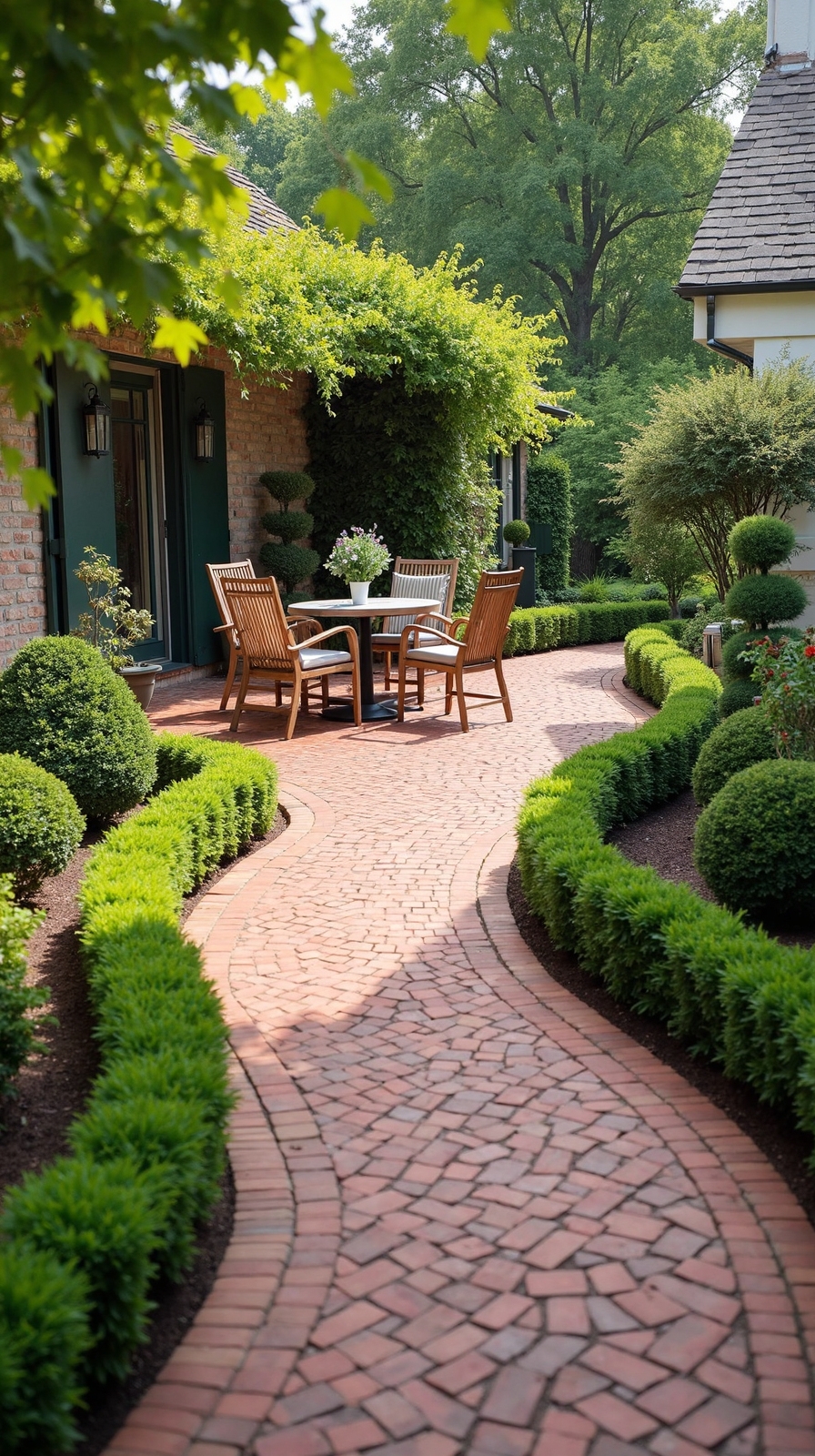 graceful natural organic brick pathways