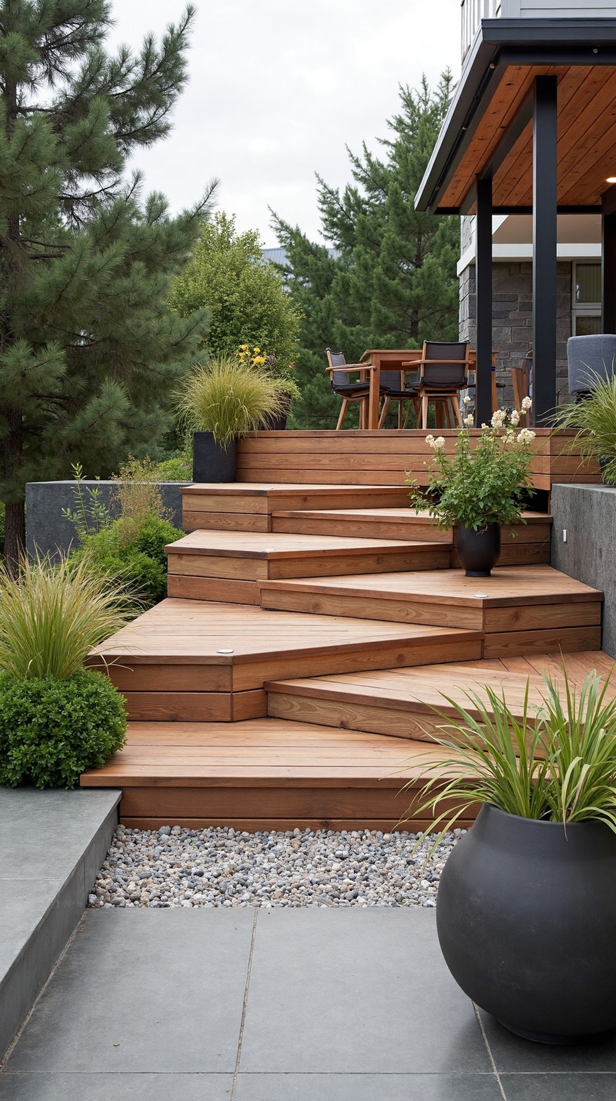 graduated outdoor living spaces versatility