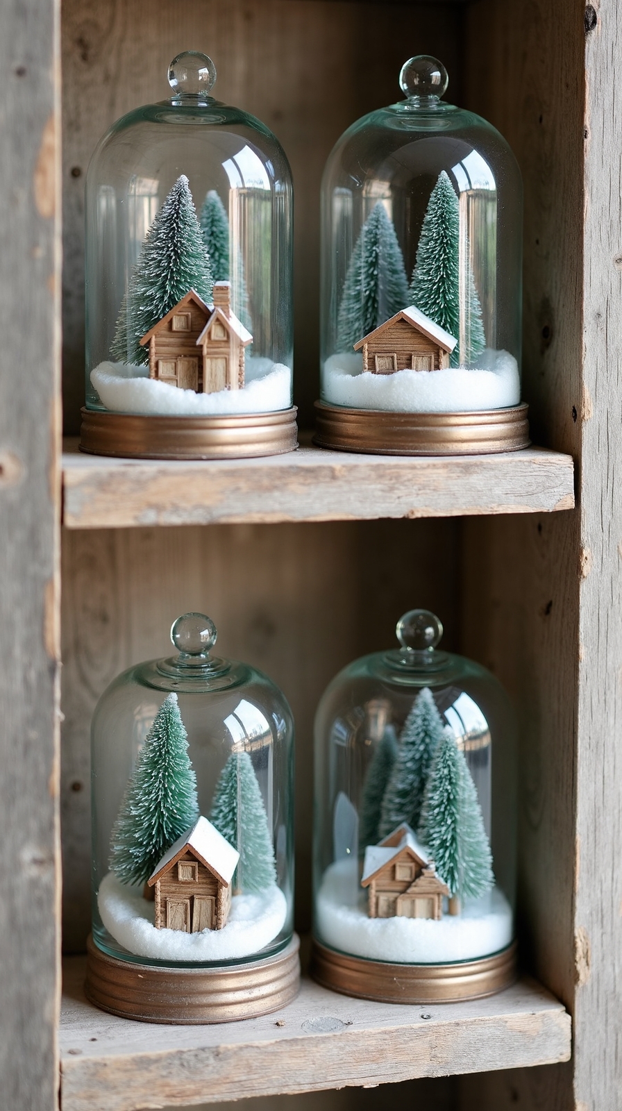 handcrafted winter wonderland snow globes