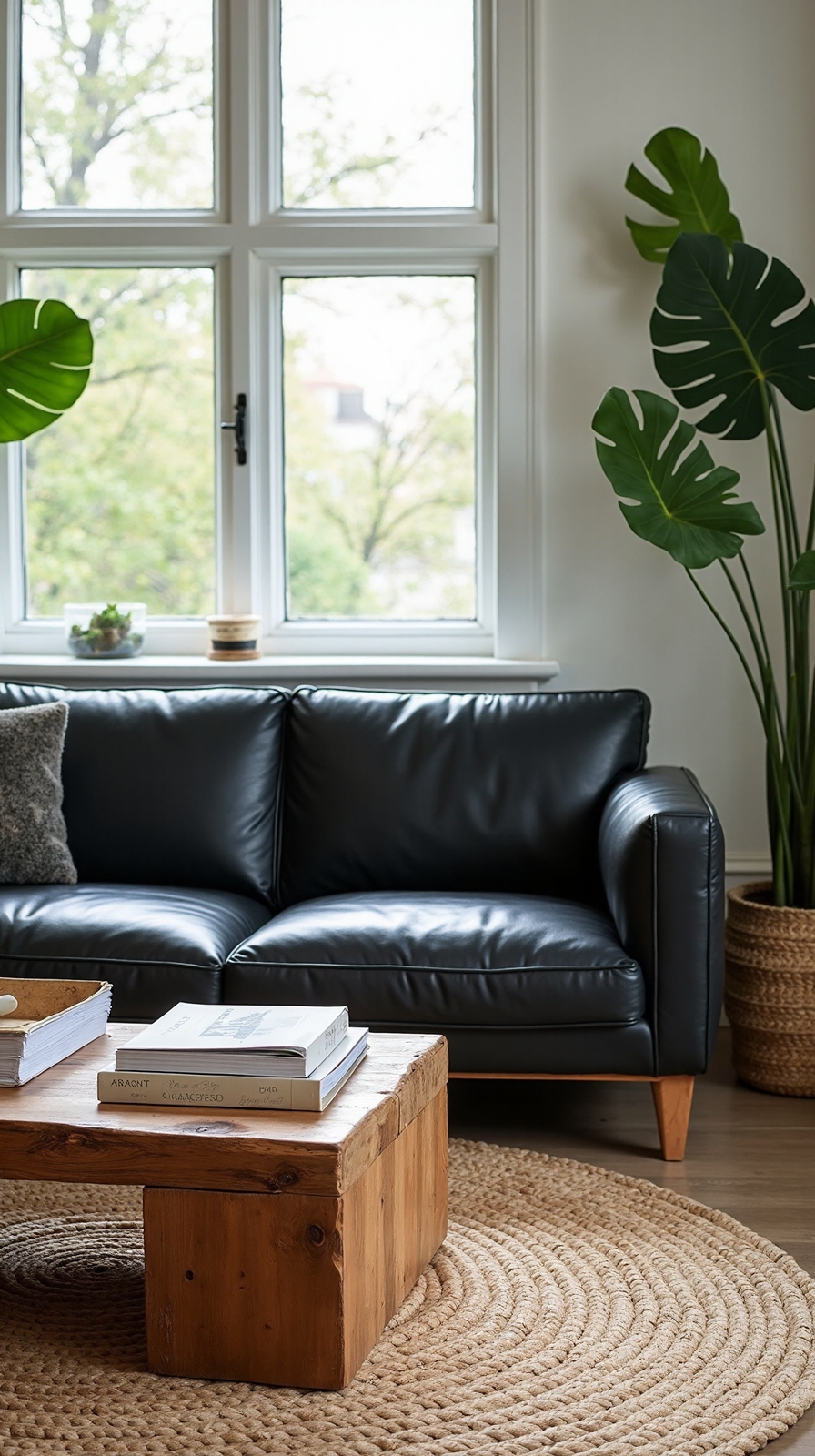 harmonious contrast with natural elements