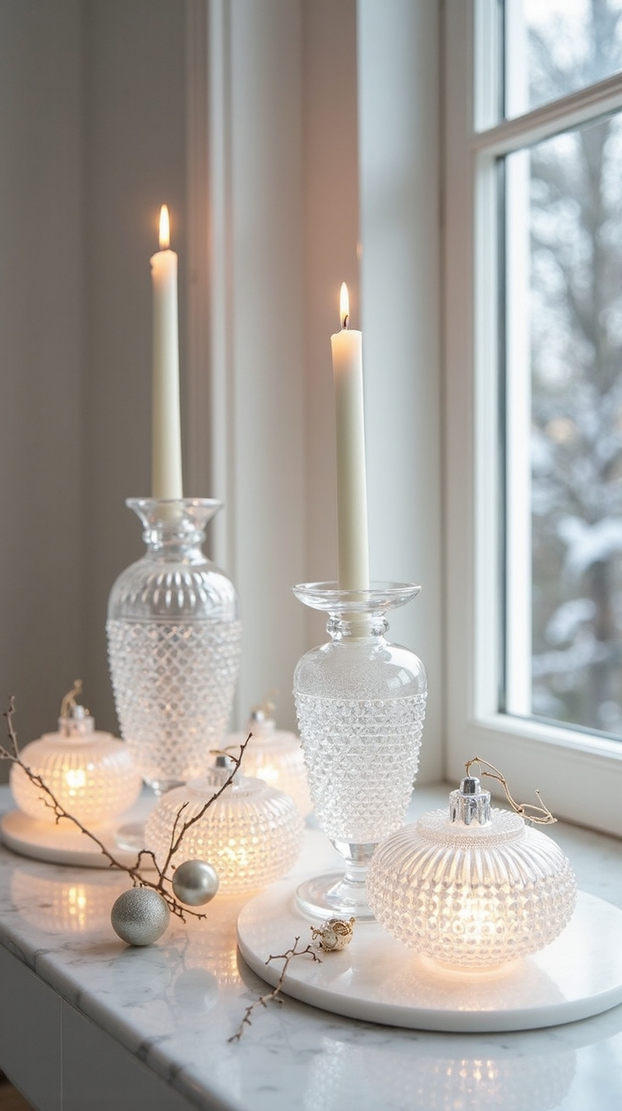 icy elegance through crystal and glass