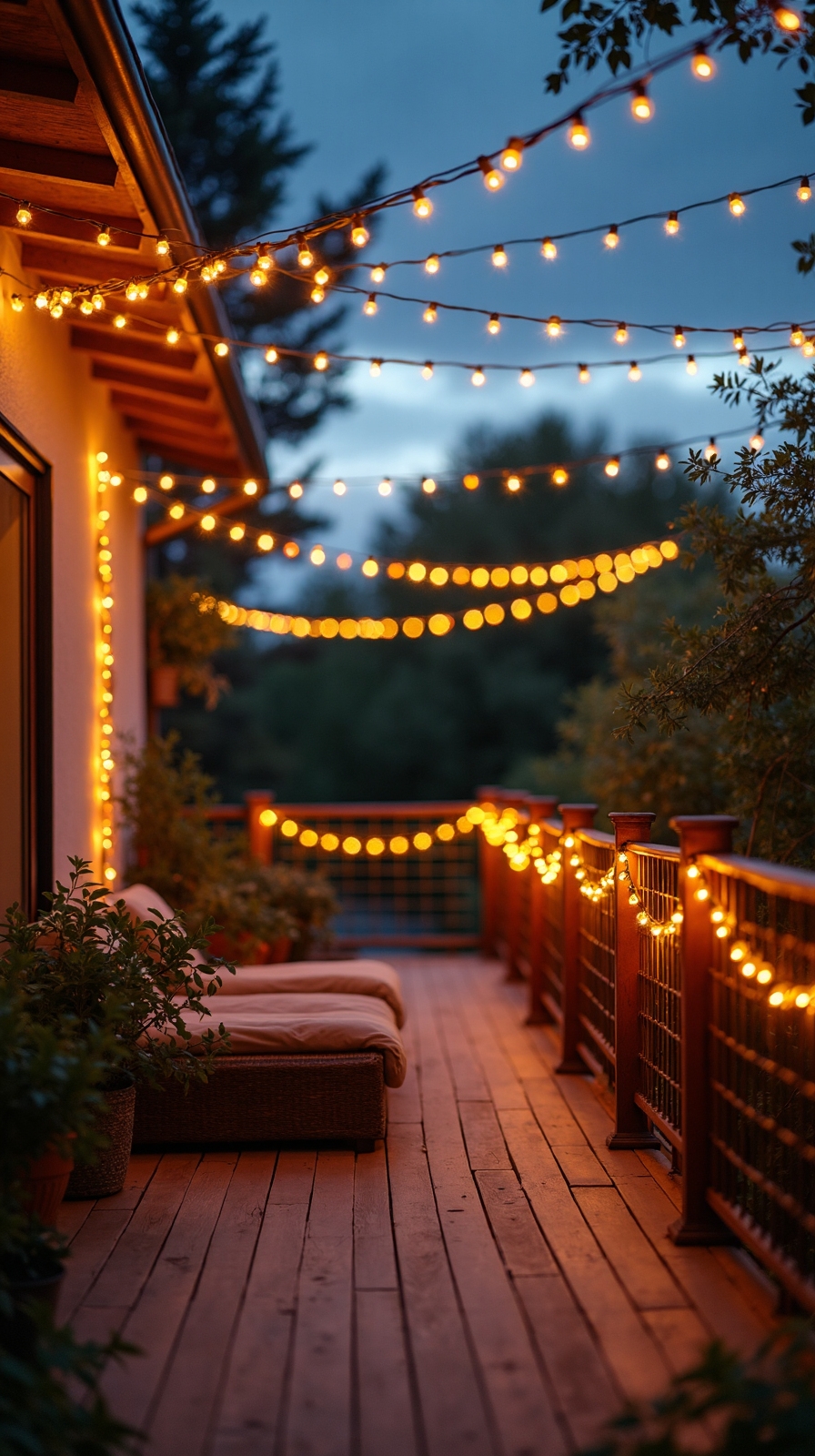 illuminated woven creative customizable outdoor railings