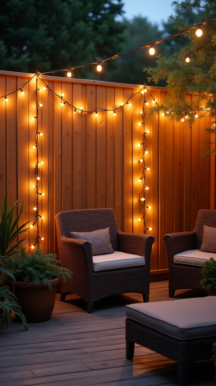 illuminating fences with zigzag lights