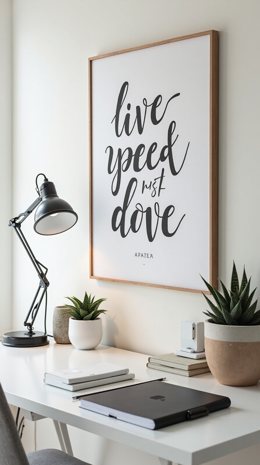 inspirational hand lettered quote canvas artwork