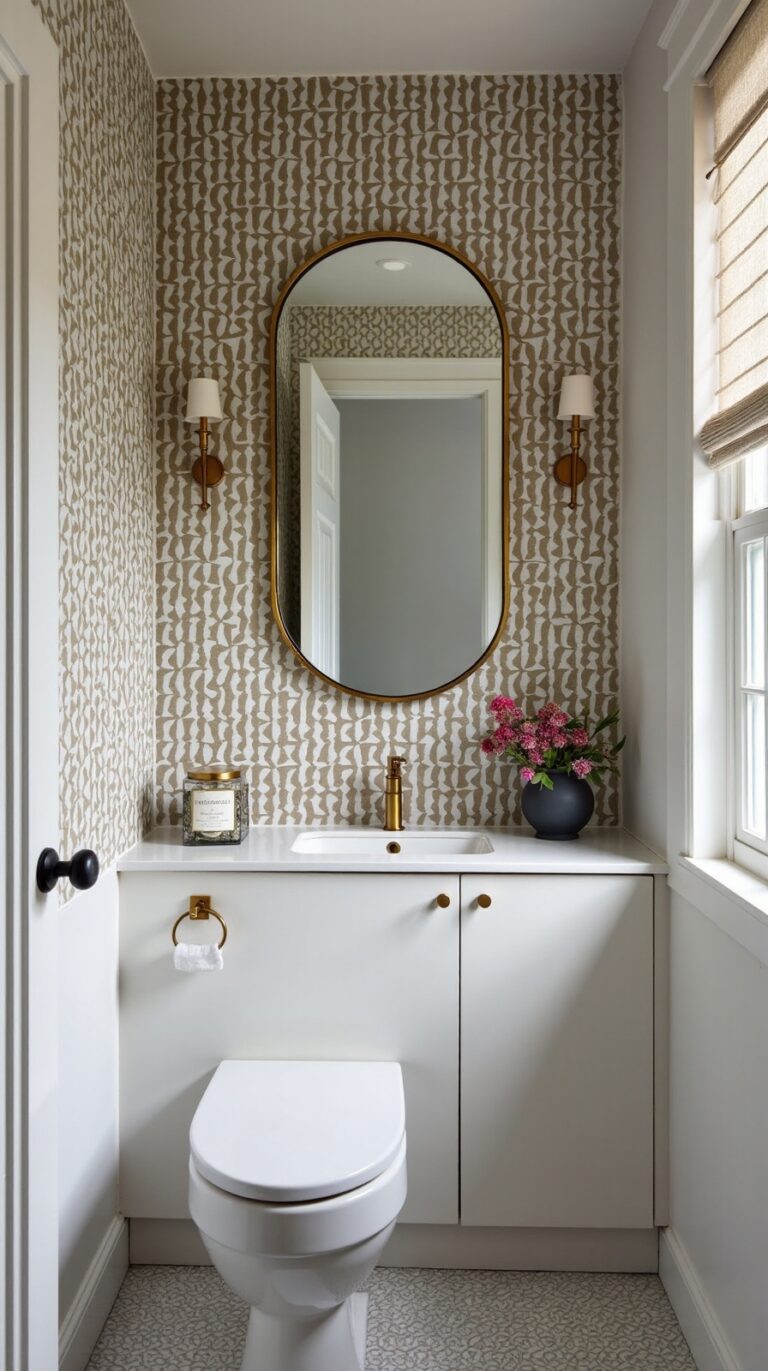 instant personality bathroom wallpaper ideas