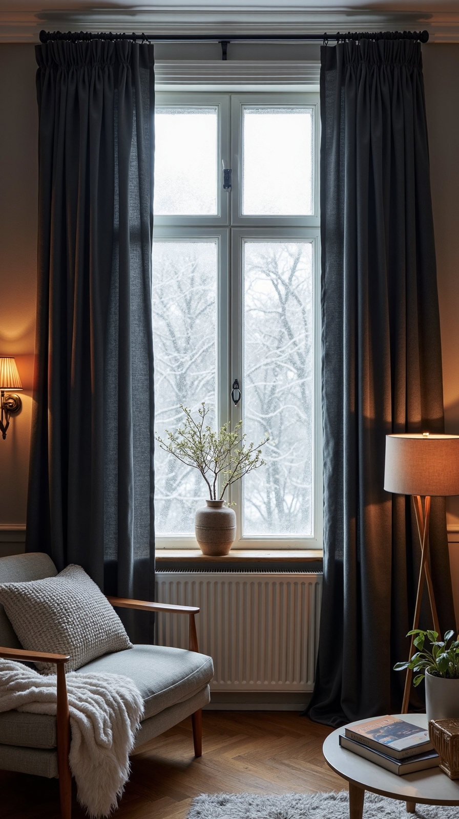 insulating darkening stylish winter window curtains