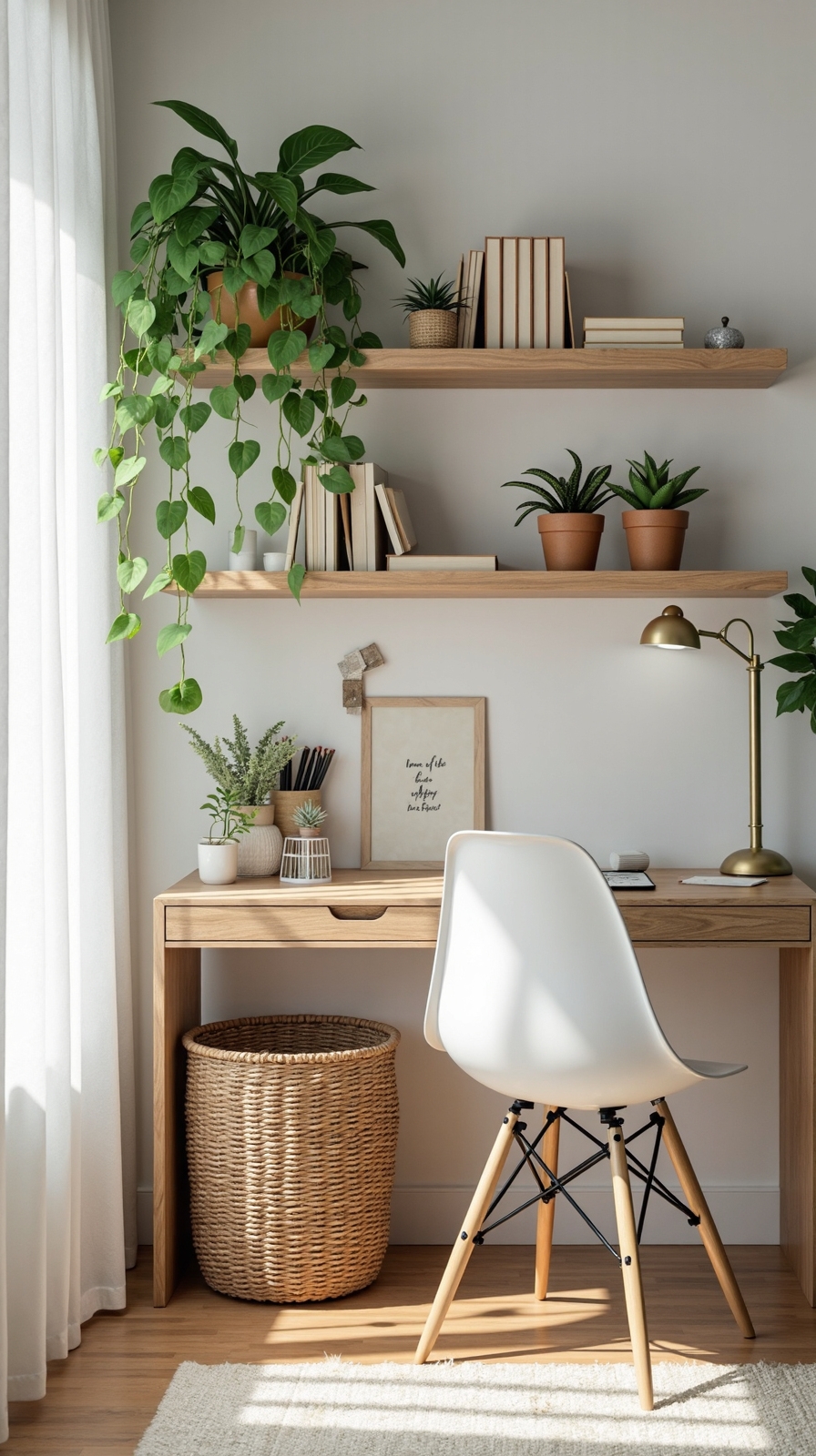 integrated plant storage shelving system