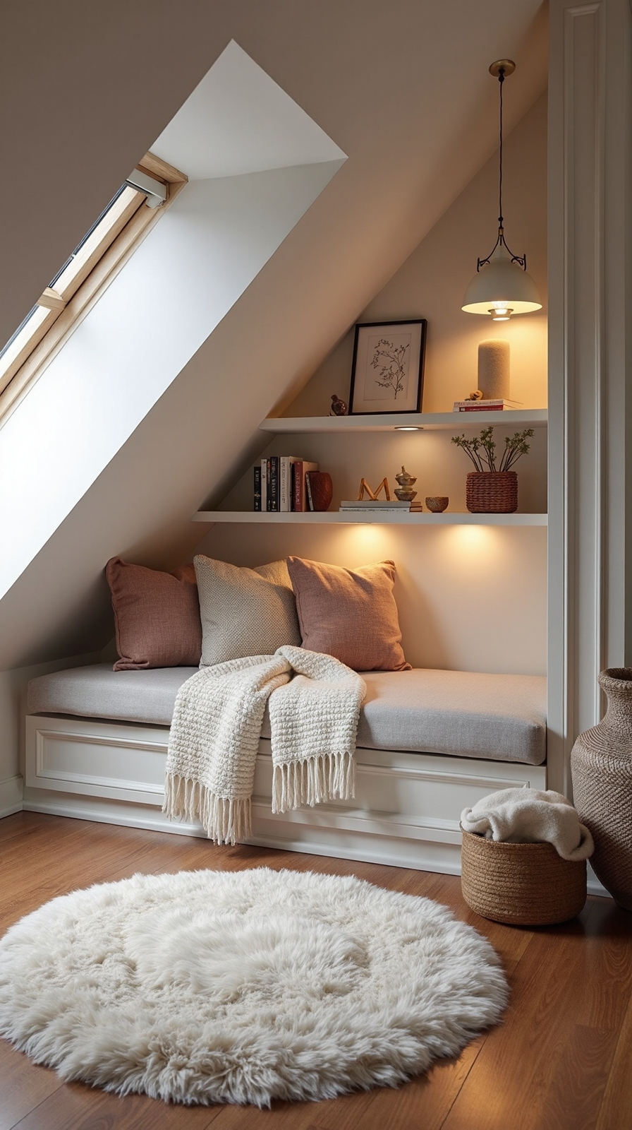 intimate cozy functional thoughtful reading nook