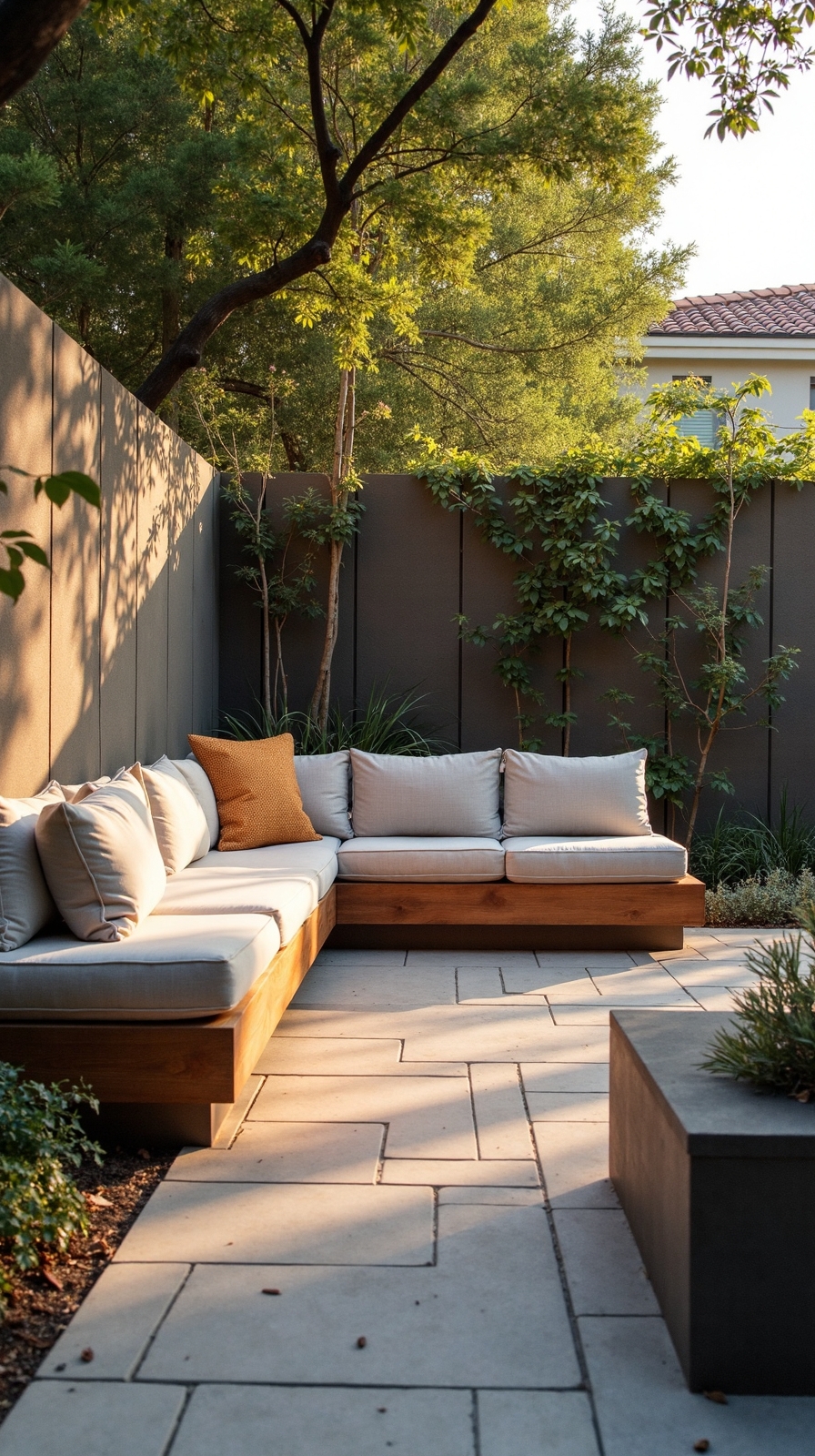 intimate customized storage oriented outdoor seating