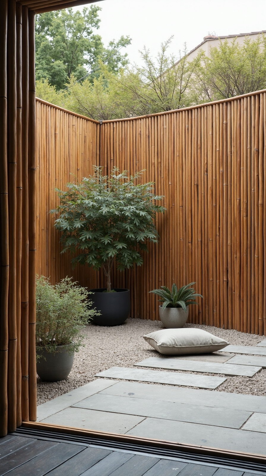 intimate natural versatile bamboo privacy screens