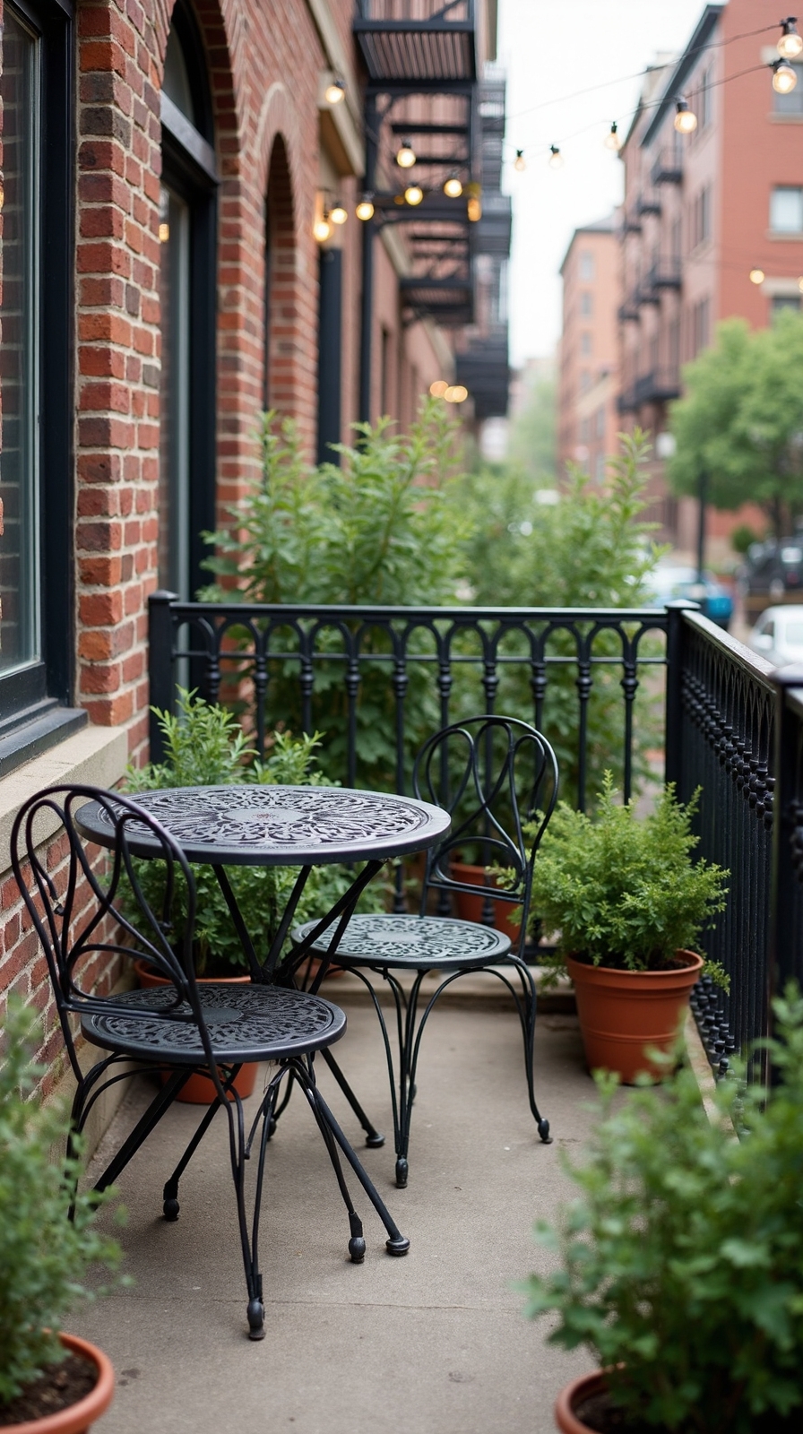 intimate townhome patio dining experience