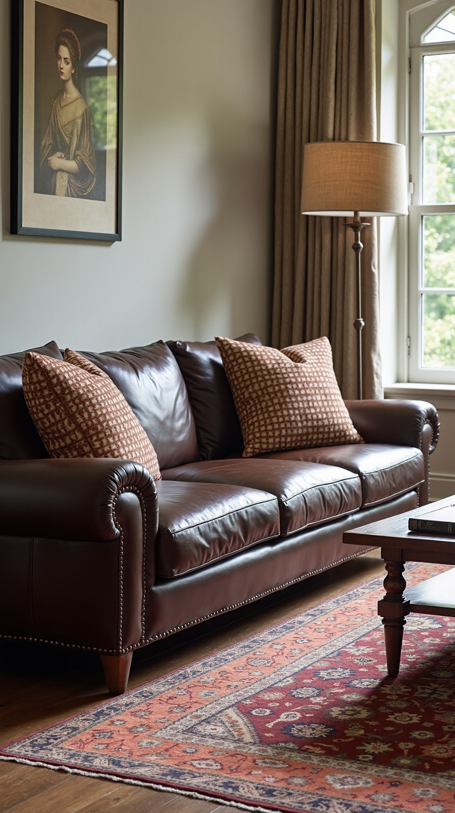 introducing patterns through rugs and pillows