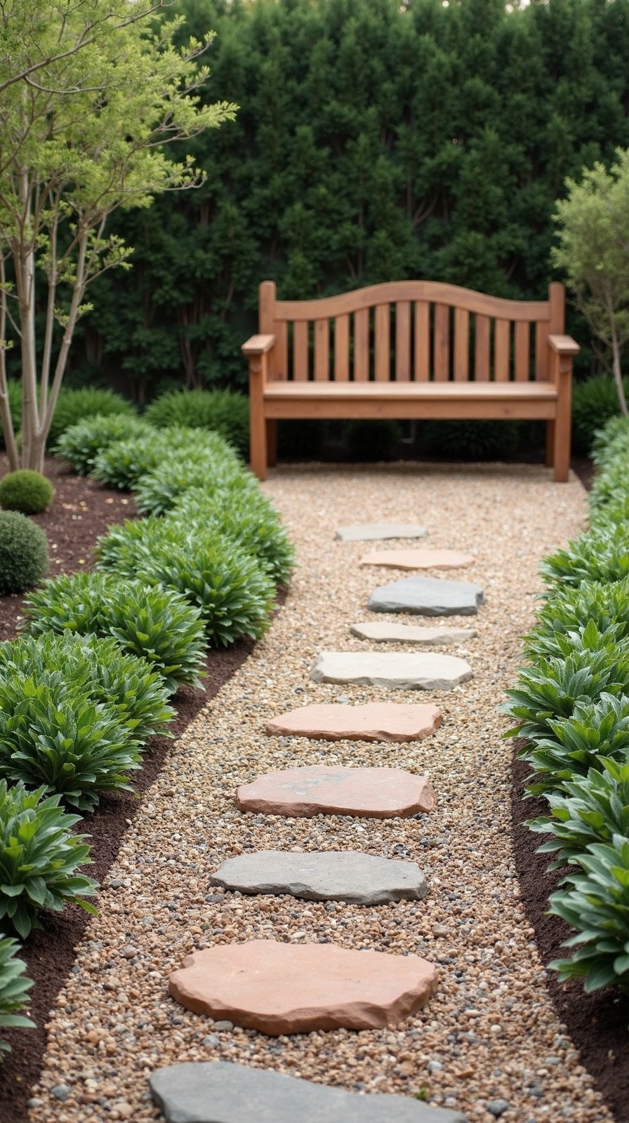 inviting curved gravel garden pathways